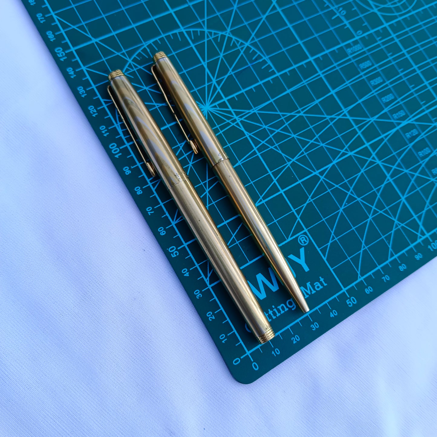2Pc Parker 75 Regency "Rainbow" Vintage Fountain Pen & Ball Pen Set