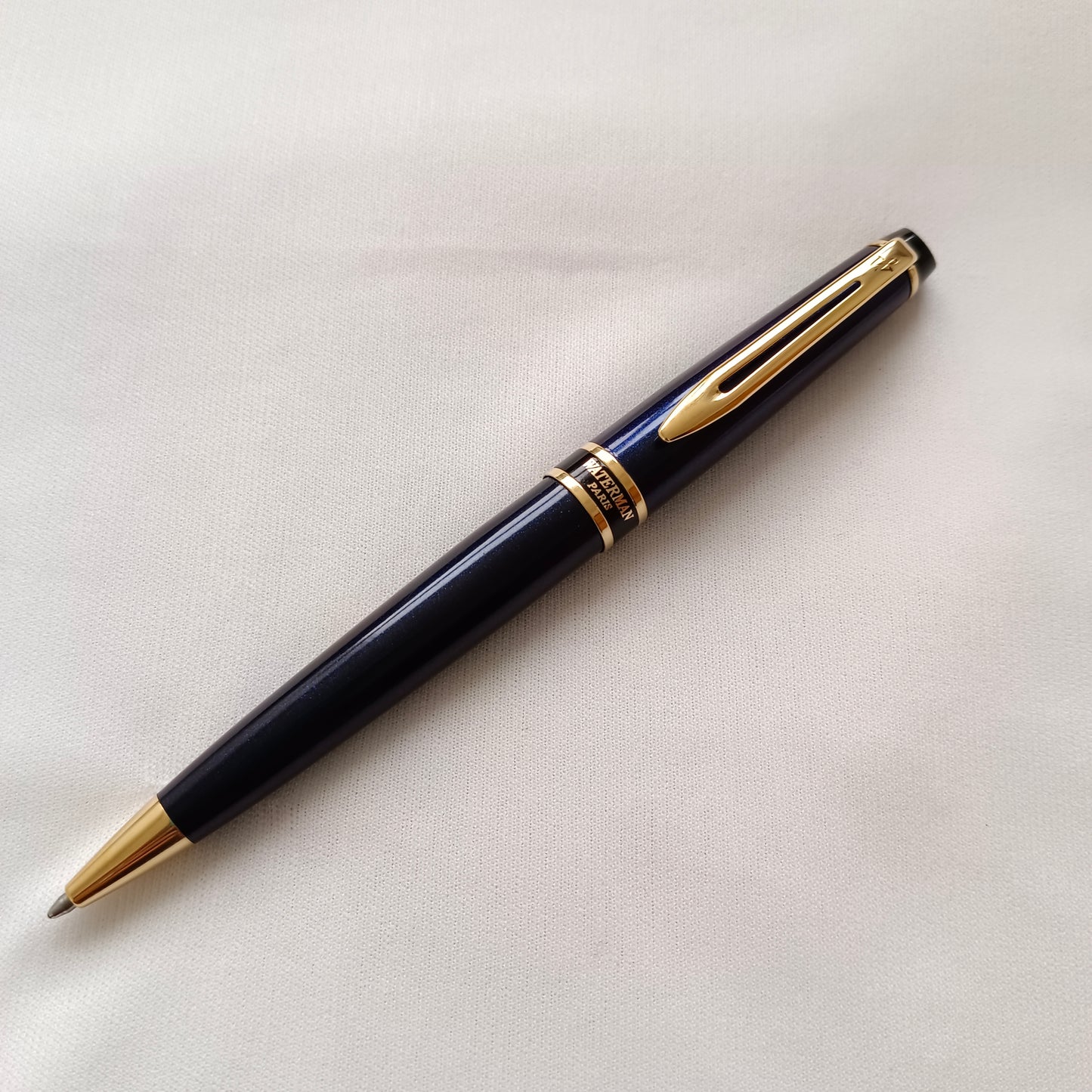Vintage Waterman Expert Gold Trim Navy Blue Ball Pen