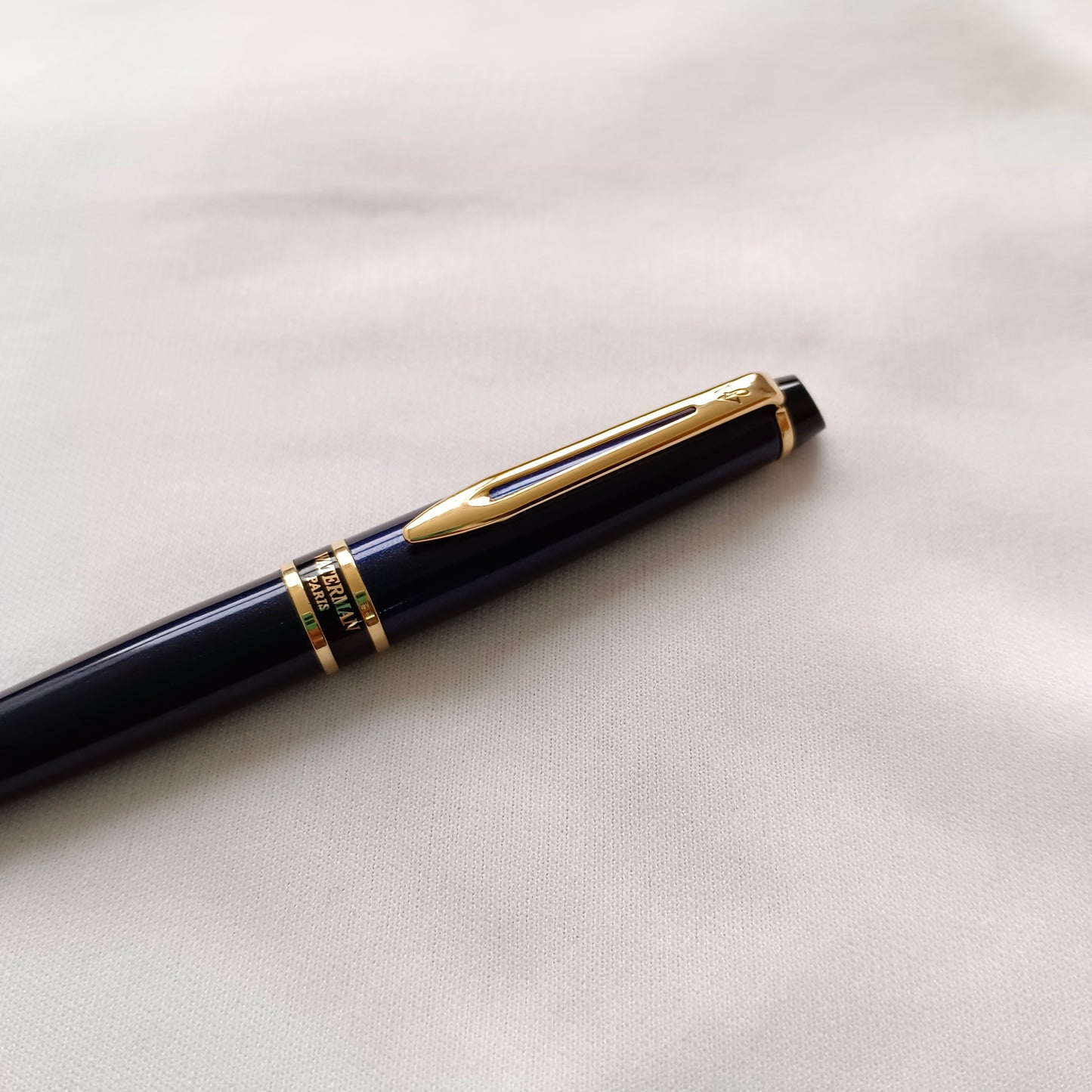 Vintage Waterman Expert Gold Trim Navy Blue Ball Pen