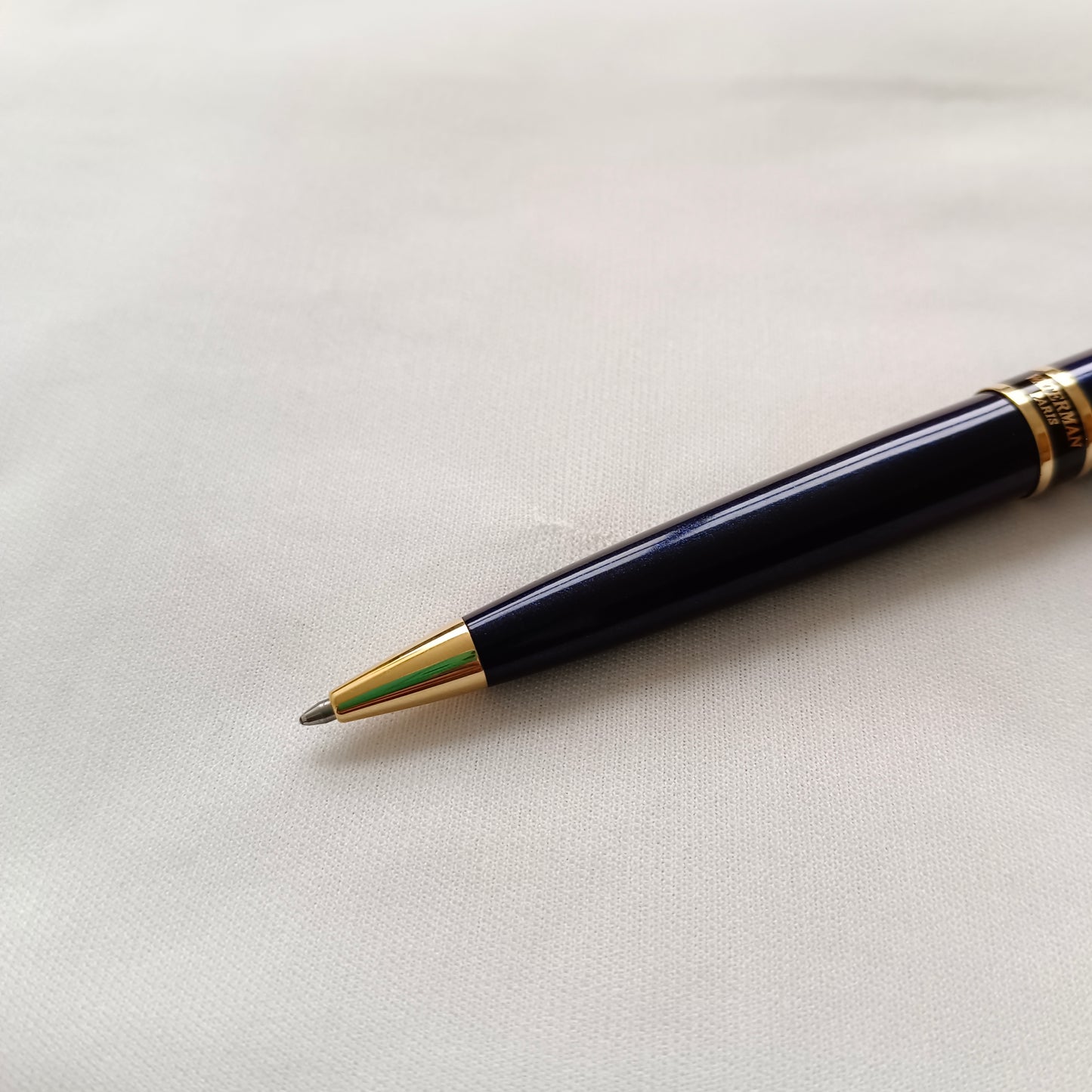 Vintage Waterman Expert Gold Trim Navy Blue Ball Pen