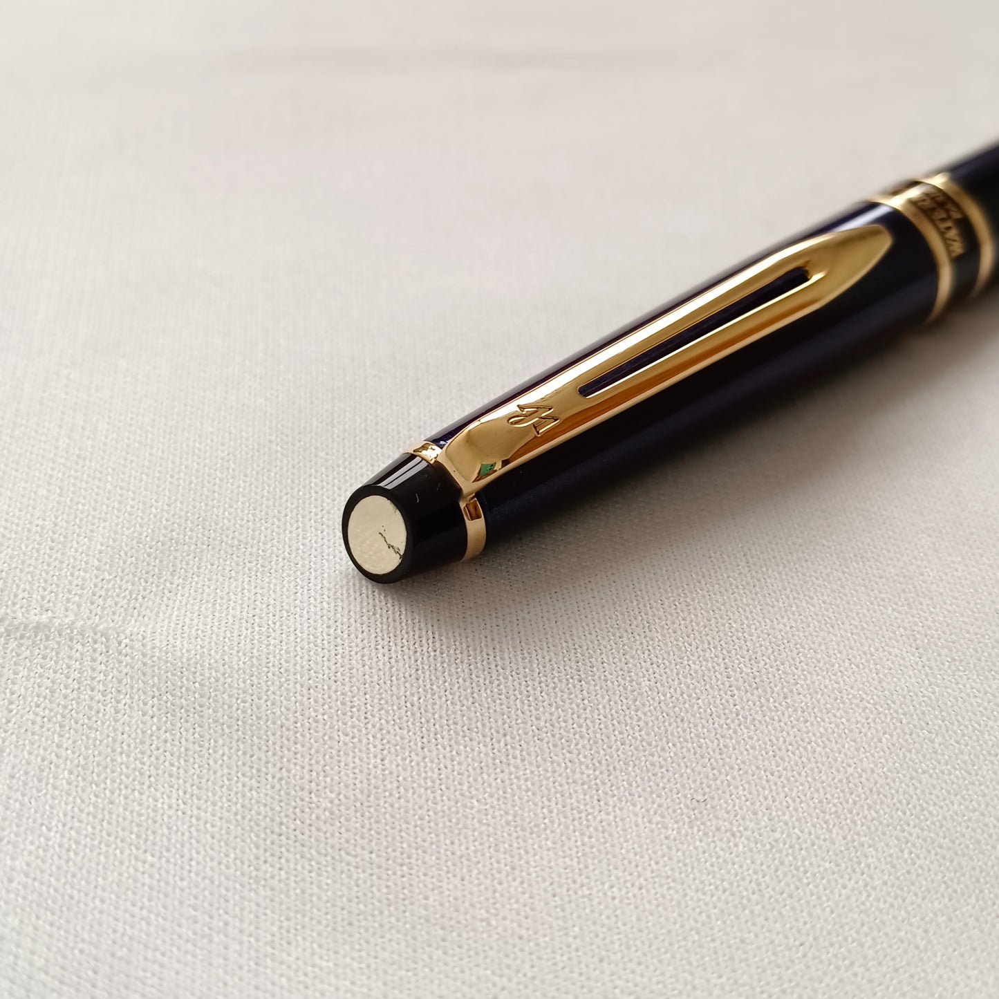 Vintage Waterman Expert Gold Trim Navy Blue Ball Pen