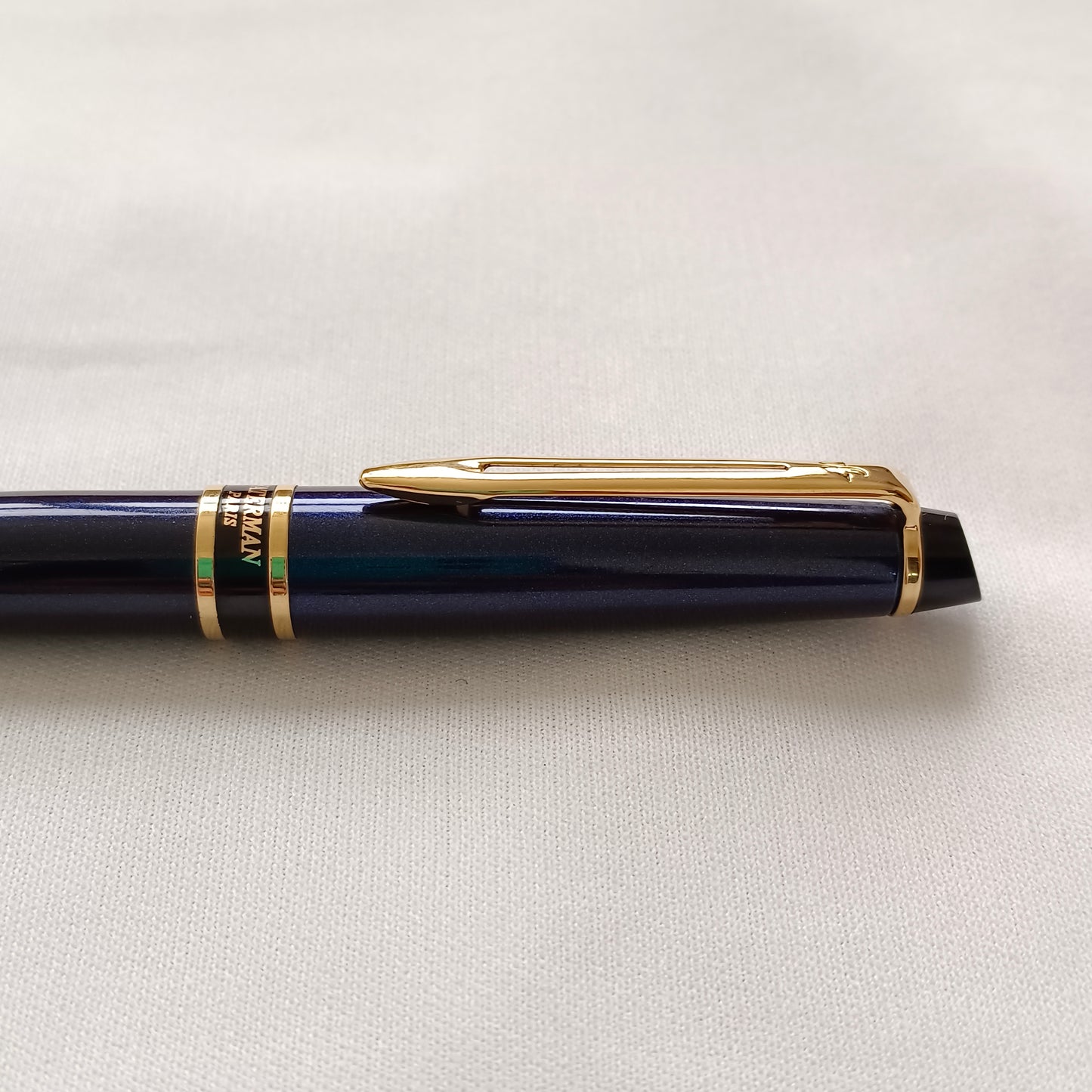 Vintage Waterman Expert Gold Trim Navy Blue Ball Pen