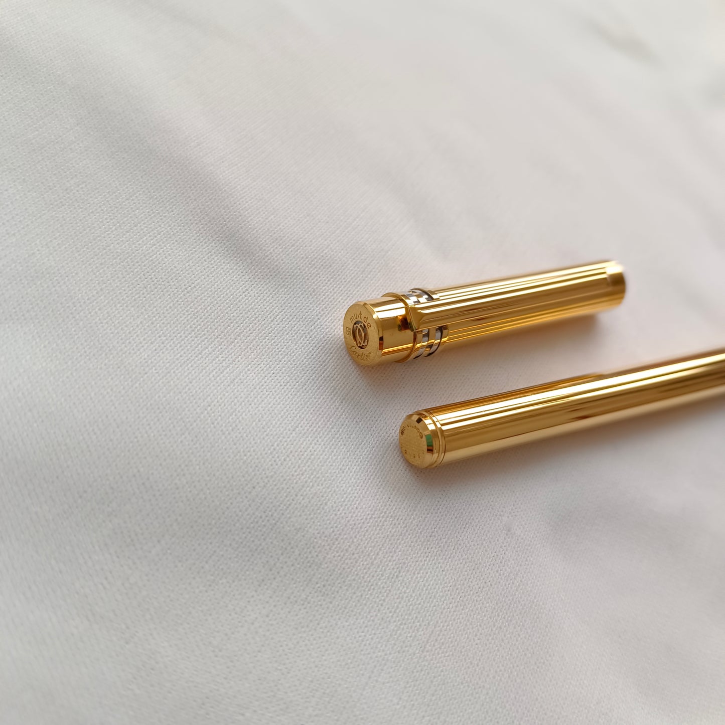 Must de Cartier Gold Plated with 18kt Gold Nib Fountain Pen