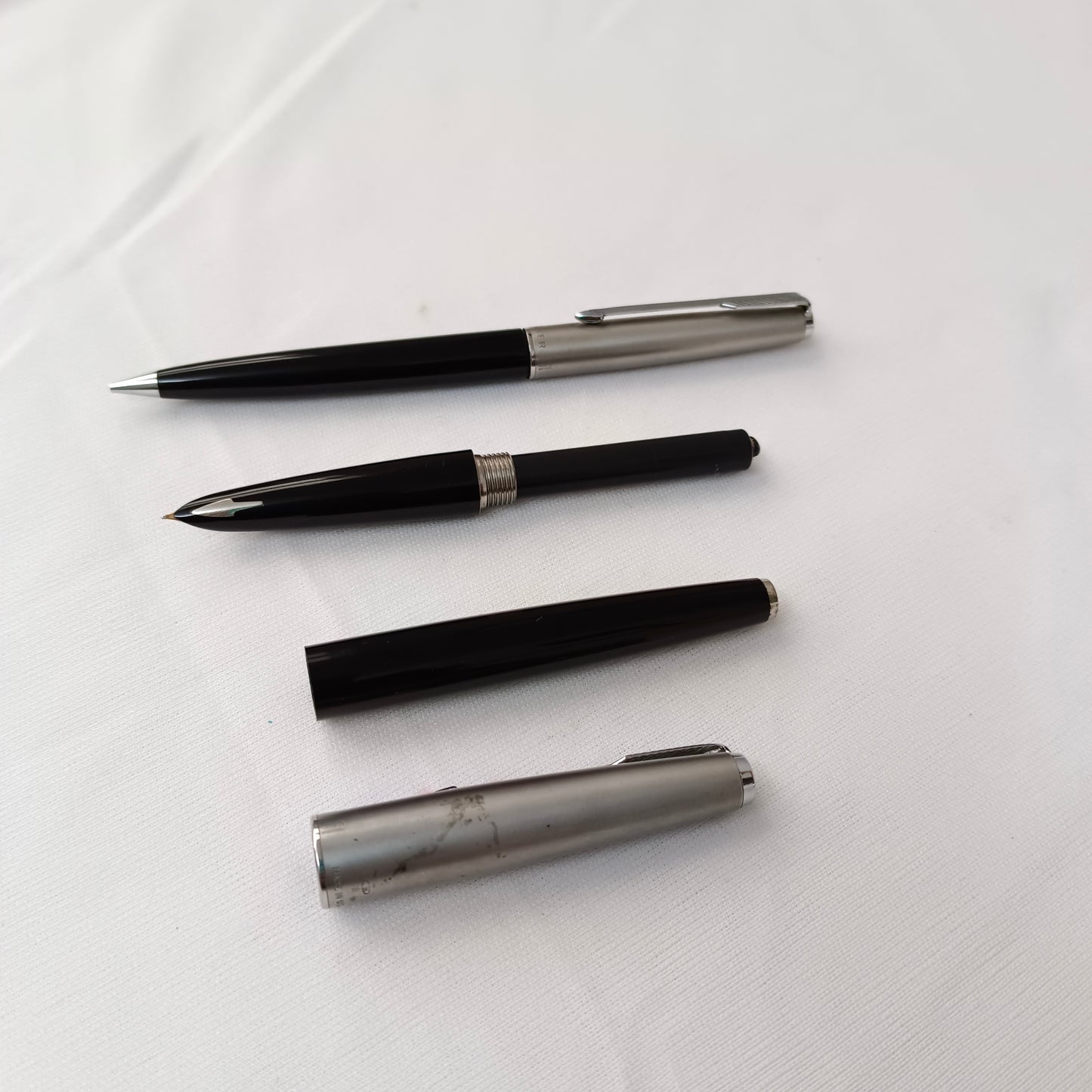 Parker 61 Black With Steel Cap Fountain & Pencil Set
