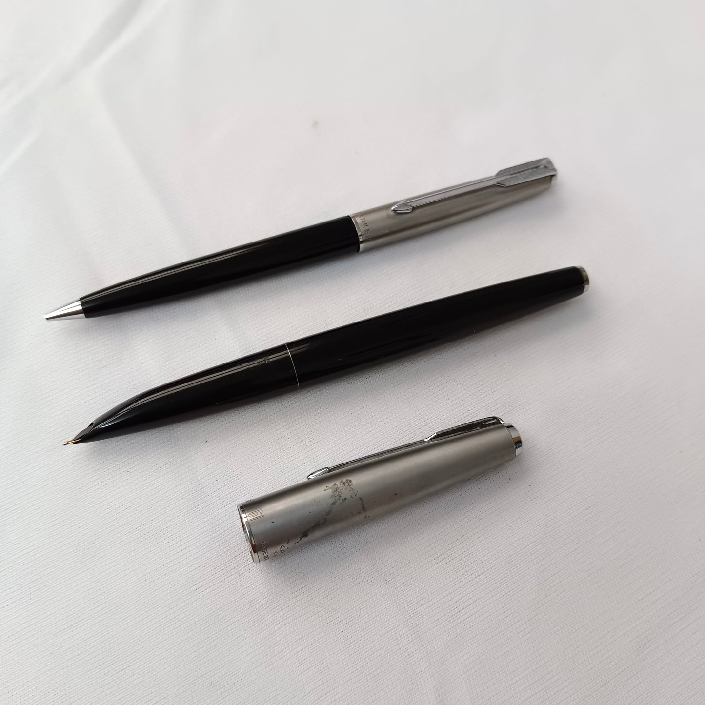 Parker 61 Black With Steel Cap Fountain & Pencil Set