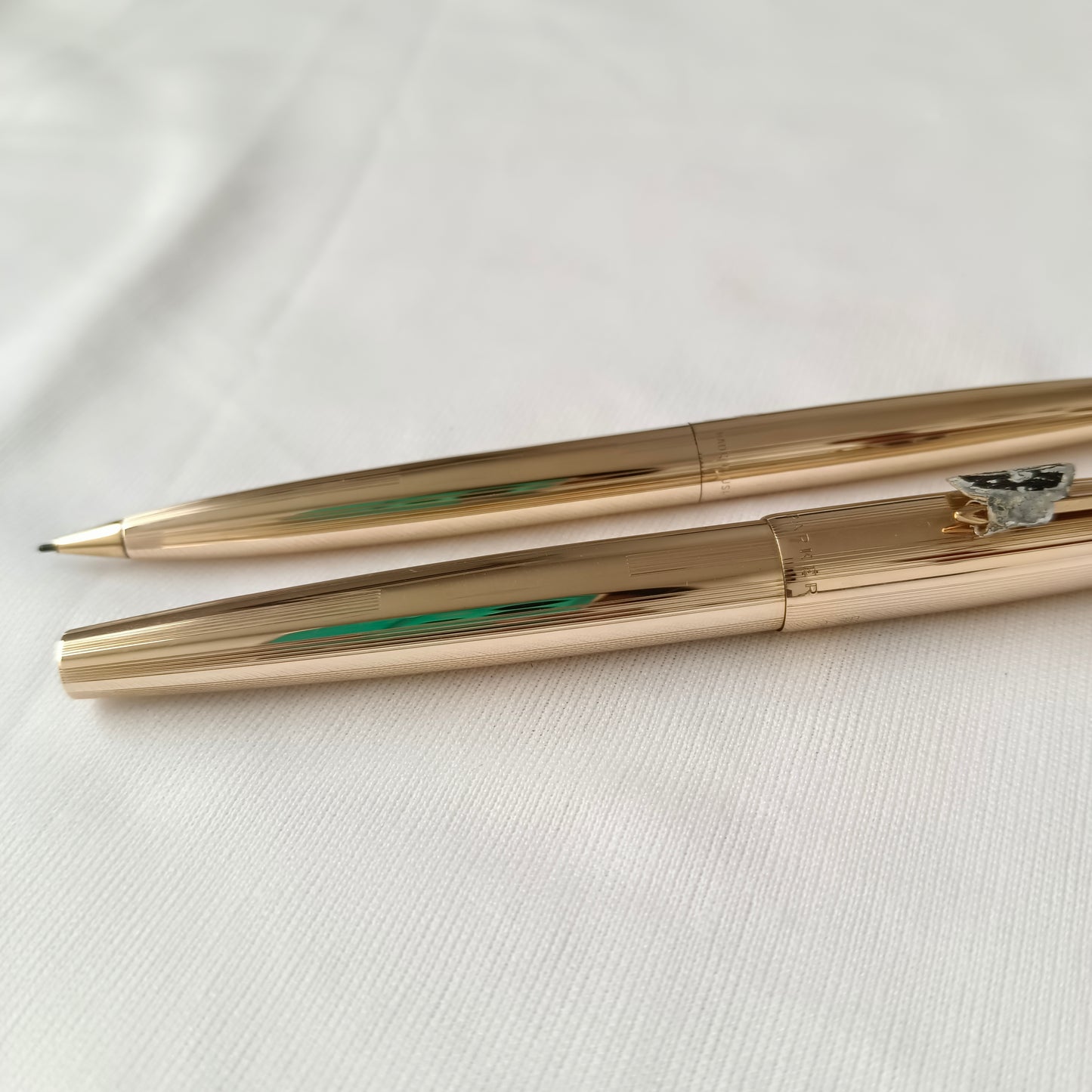 Vintage Parker 61 Signet Gold Plated Fountain & Pencil Set