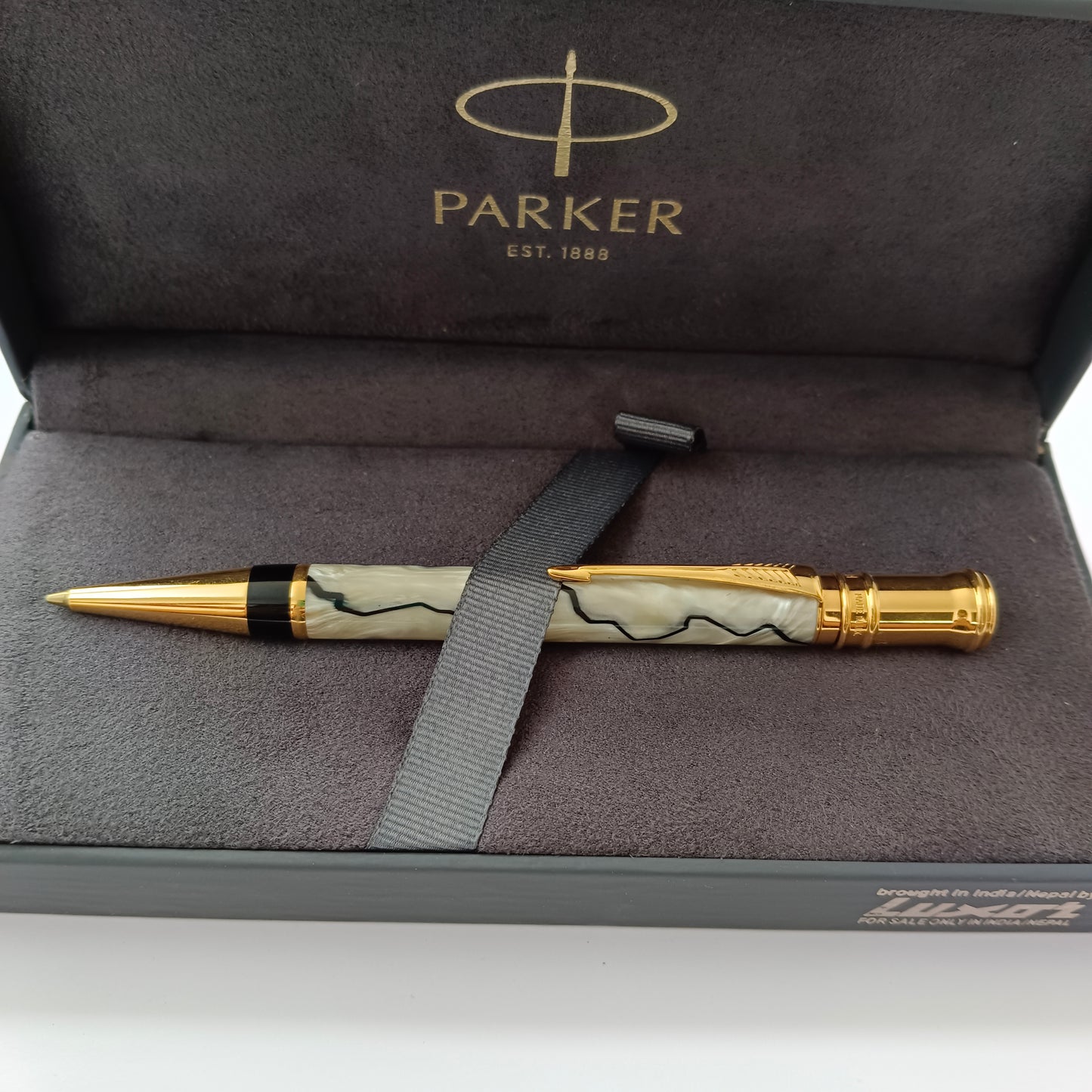 Parker Duofold Centennial Ball Pen- Pearl & Black