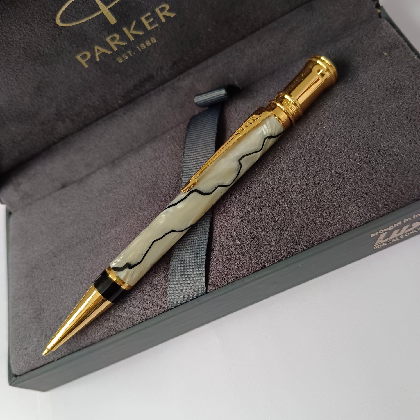 Parker Duofold Centennial Ball Pen- Pearl & Black