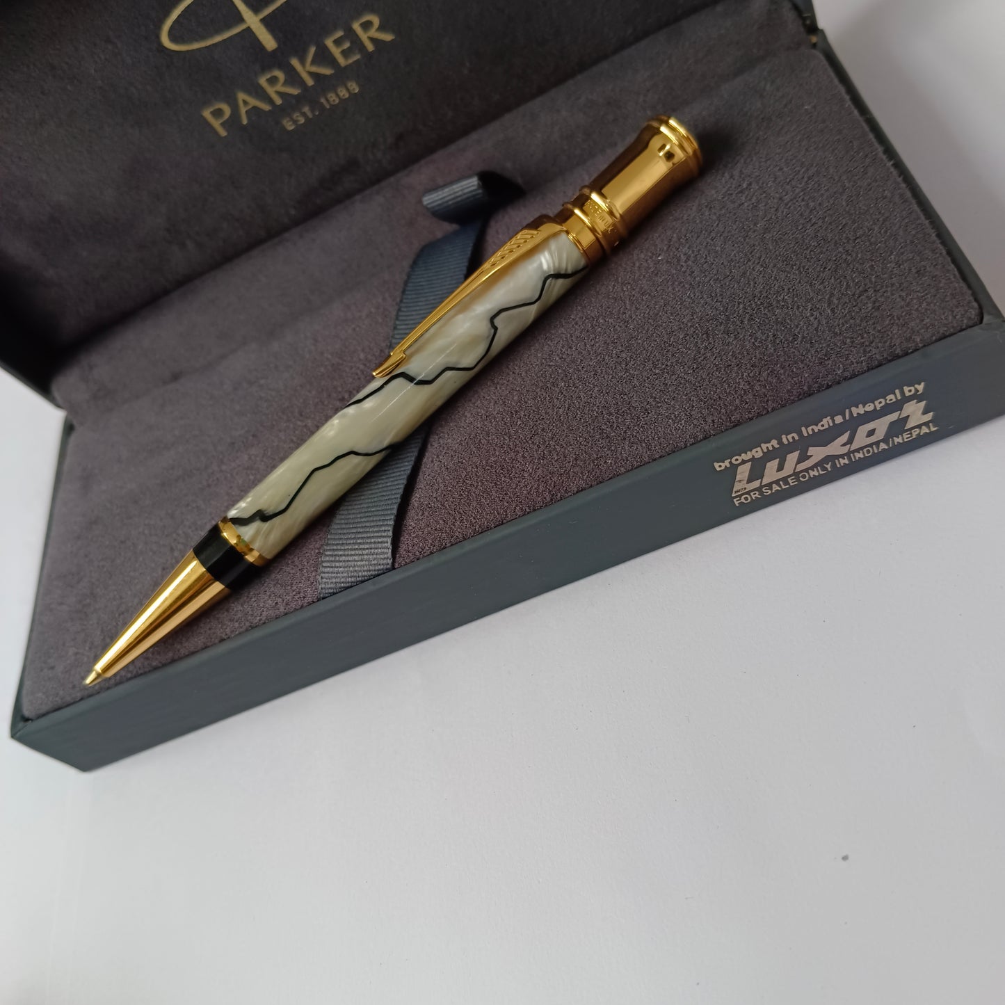 Parker Duofold Centennial Ball Pen- Pearl & Black