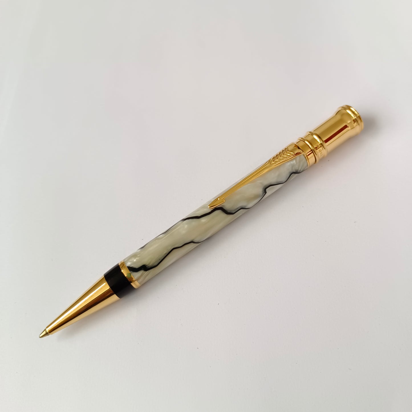 Parker Duofold Centennial Ball Pen- Pearl & Black