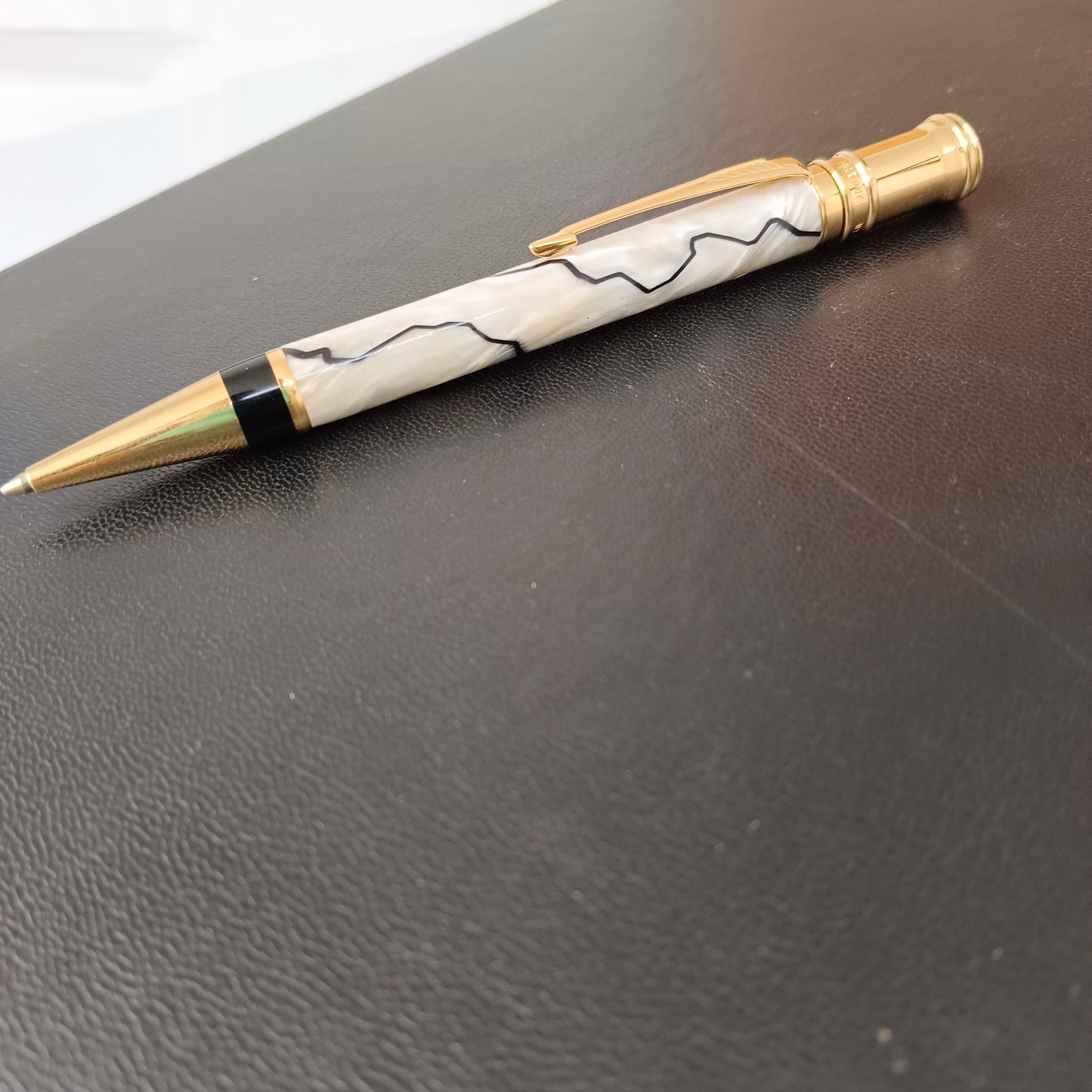 Parker Duofold Centennial Ball Pen- Pearl & Black