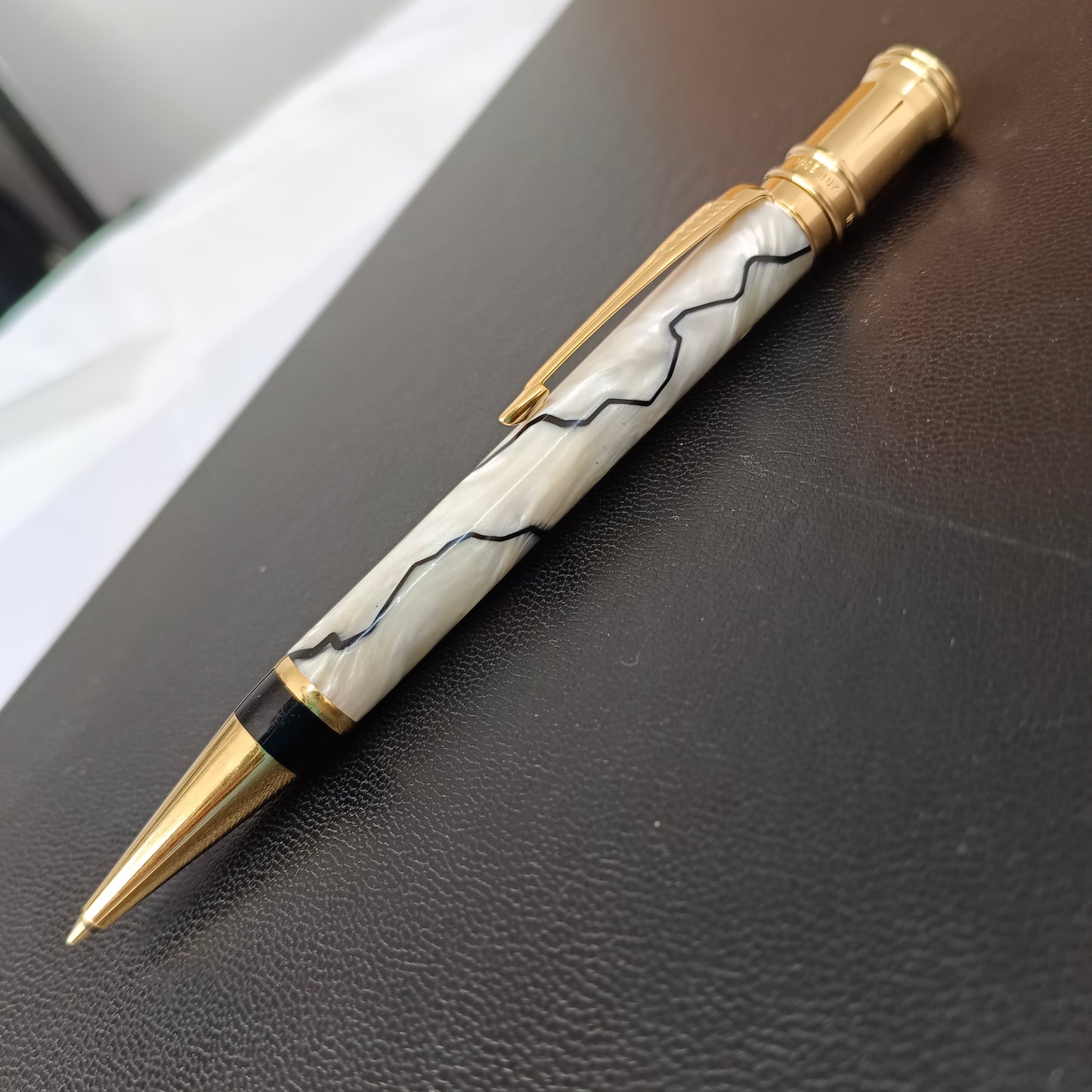 Parker Duofold Centennial Ball Pen- Pearl & Black