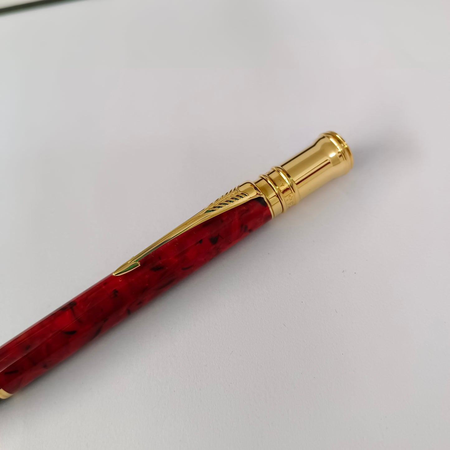 Parker Duofold Centennial Ball Pen- Jasper Red Marble