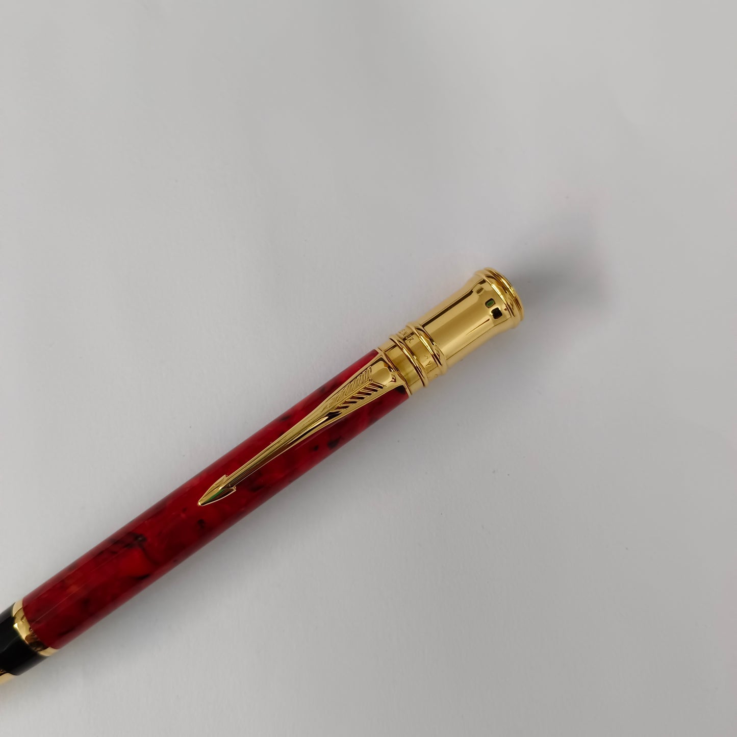 Parker Duofold Centennial Ball Pen- Jasper Red Marble