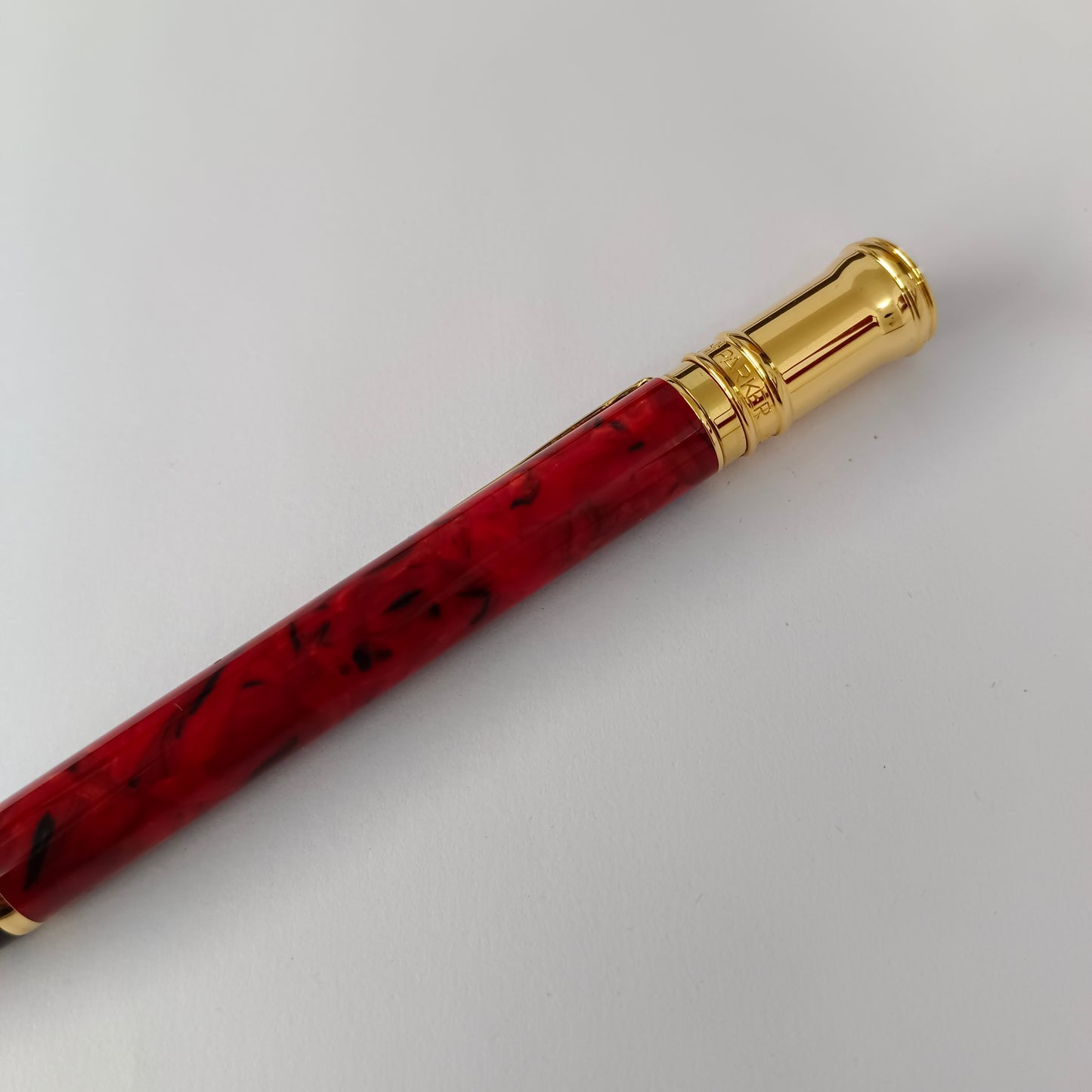 Parker Duofold Centennial Ball Pen- Jasper Red Marble