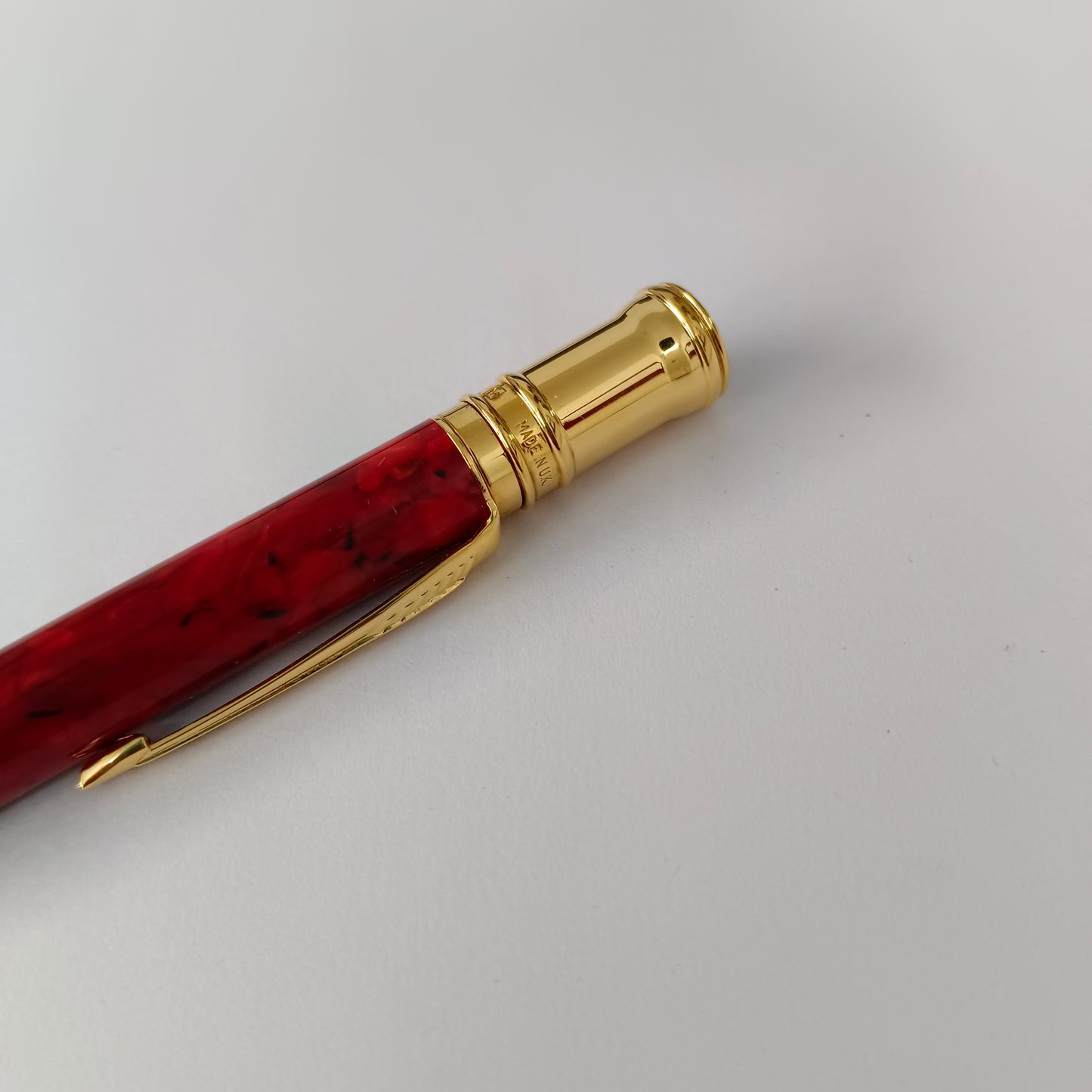 Parker Duofold Centennial Ball Pen- Jasper Red Marble