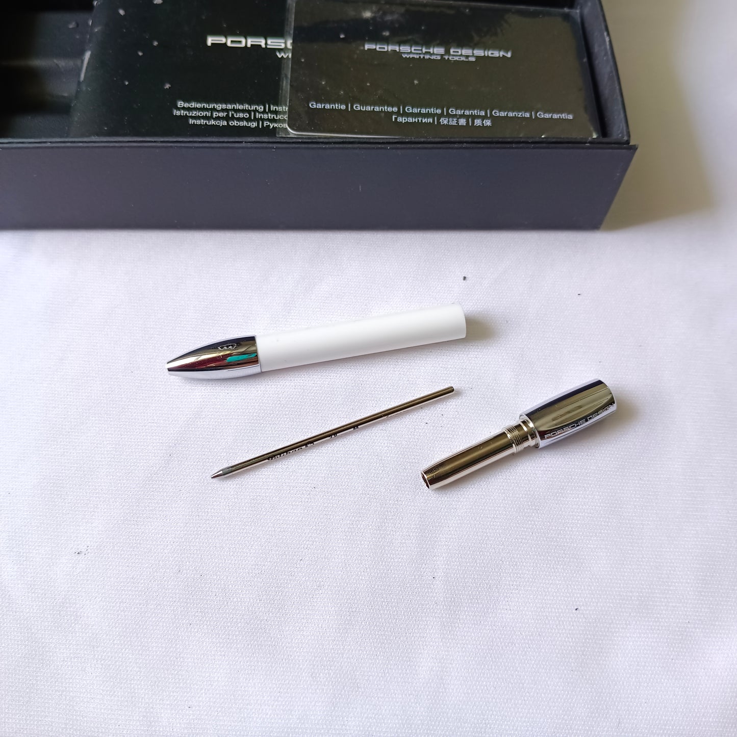 Porsche design P3140 shake white ballpoint pen