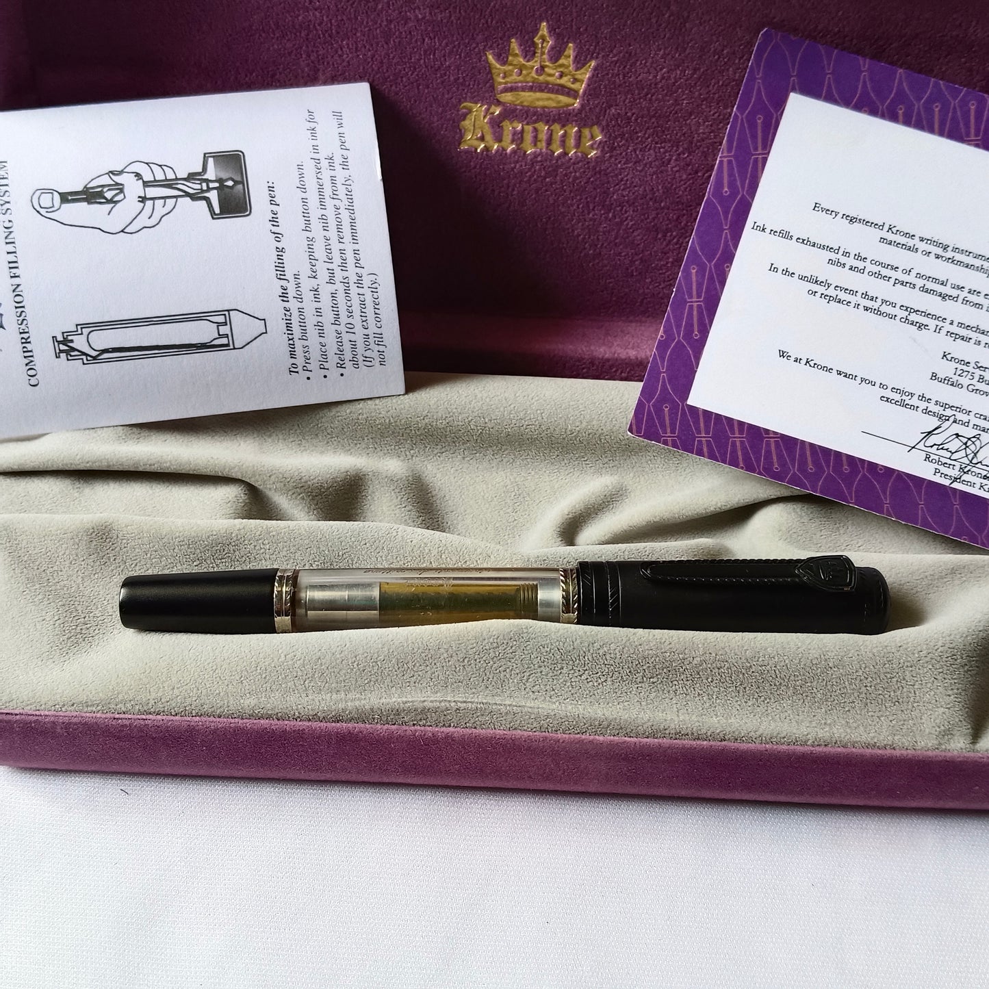 Krone Vintage Fountain Pen 18kt Gold Nib