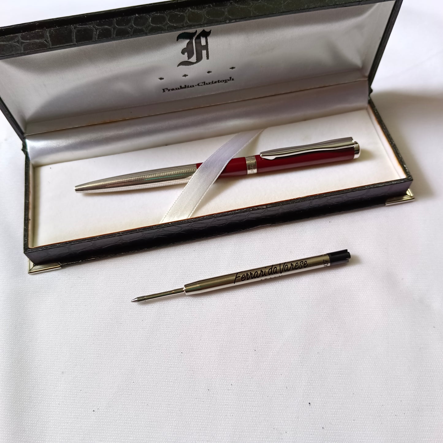Franklin-Christoph 925 Sterling Silver Model 07 Dara Maroon Ball Pen