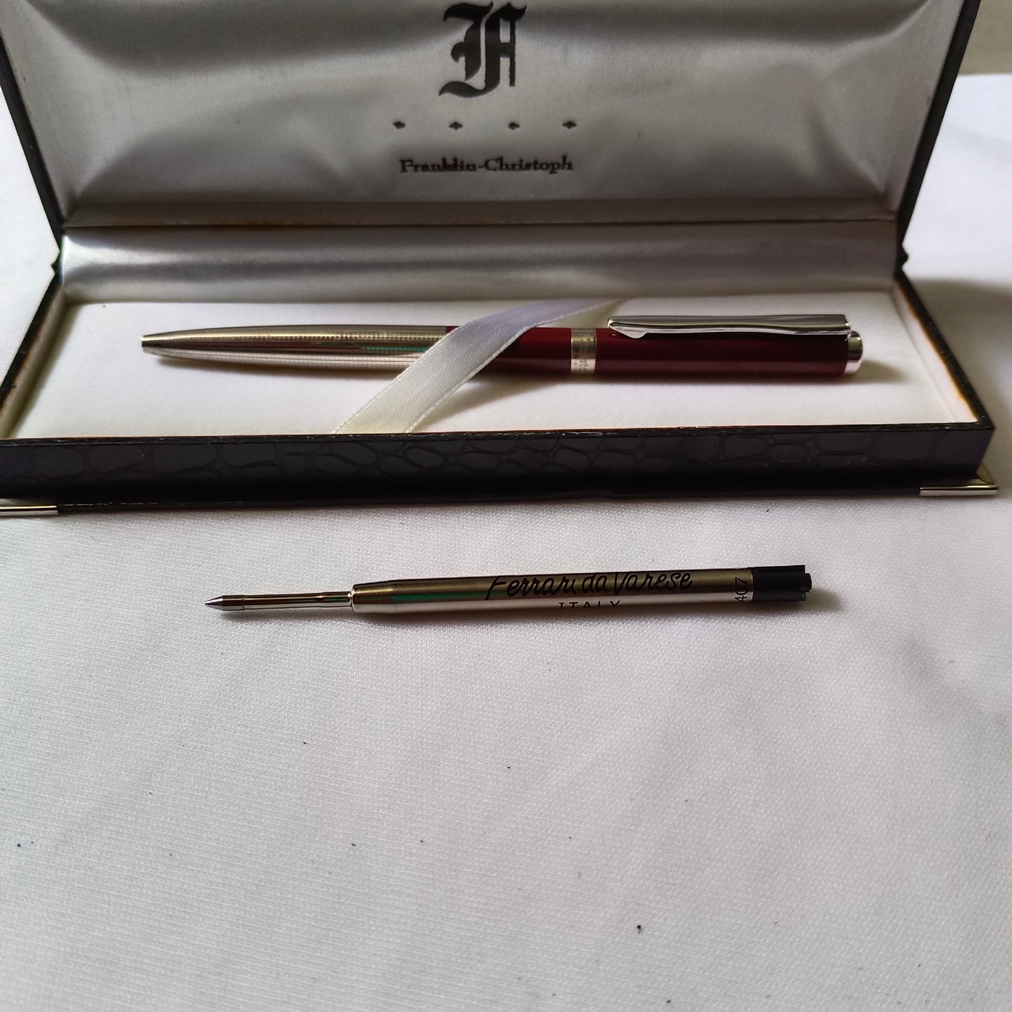 Franklin-Christoph 925 Sterling Silver Model 07 Dara Maroon Ball Pen