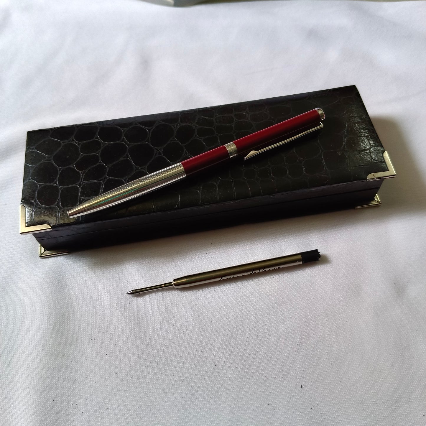 Franklin-Christoph 925 Sterling Silver Model 07 Dara Maroon Ball Pen