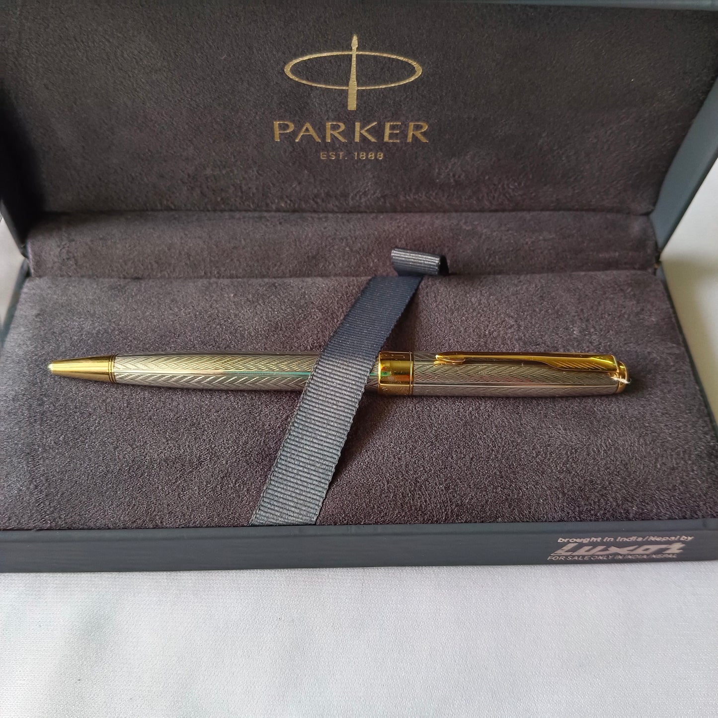 Parker Sonnet Cascade Fougere Gold Trim Ball Pen Made In France