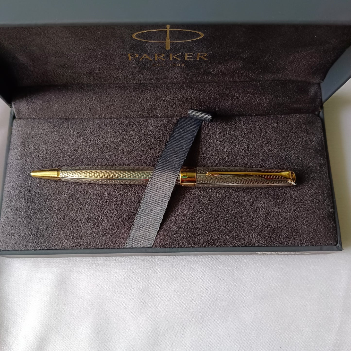 Parker Sonnet Cascade Fougere Gold Trim Ball Pen Made In France