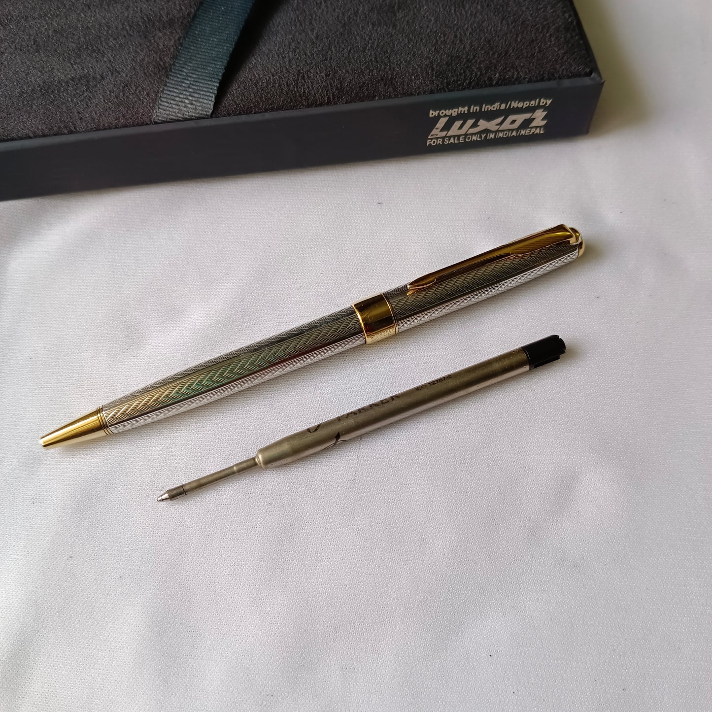 Parker Sonnet Cascade Fougere Gold Trim Ball Pen Made In France