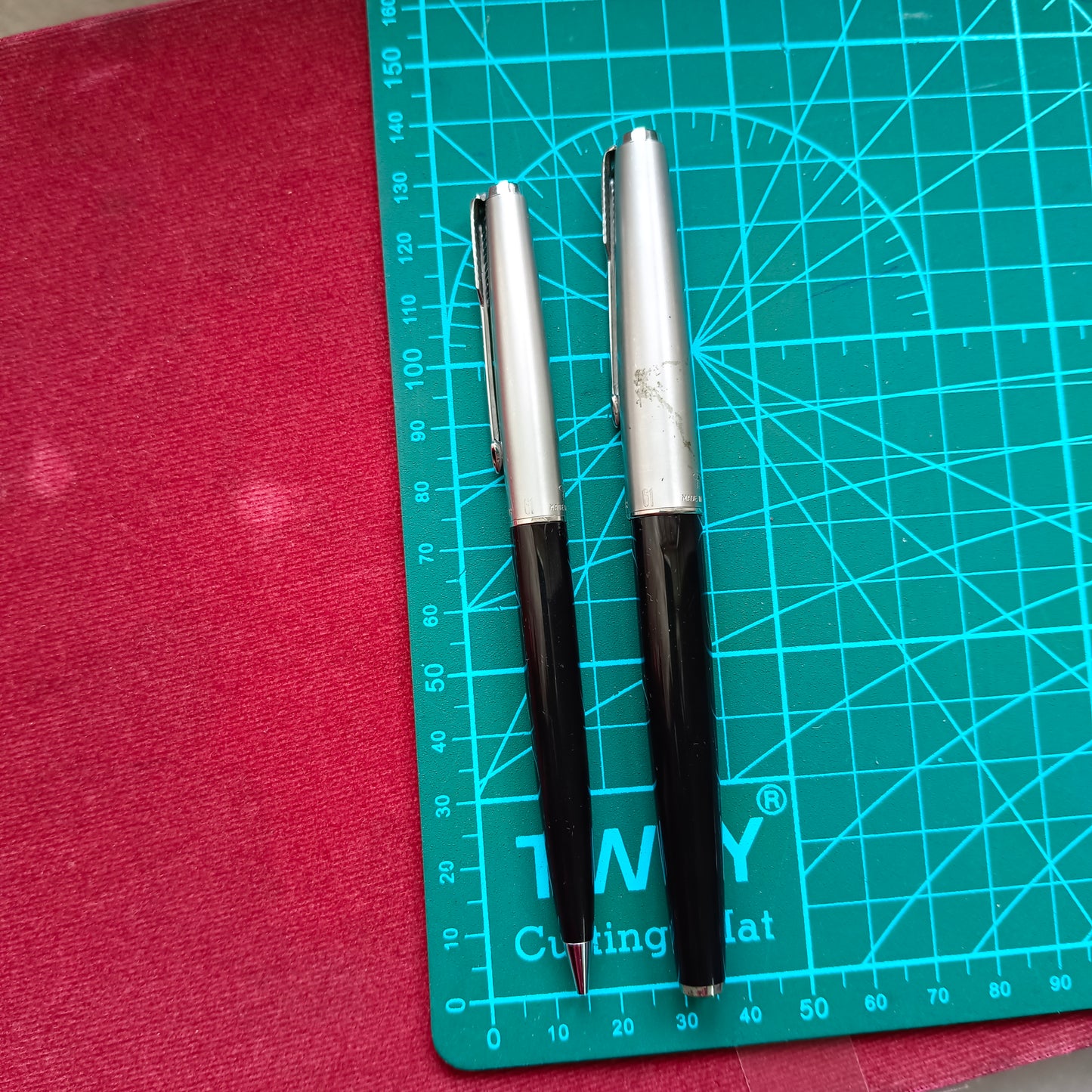 Parker 61 Black With Steel Cap Fountain & Pencil Set