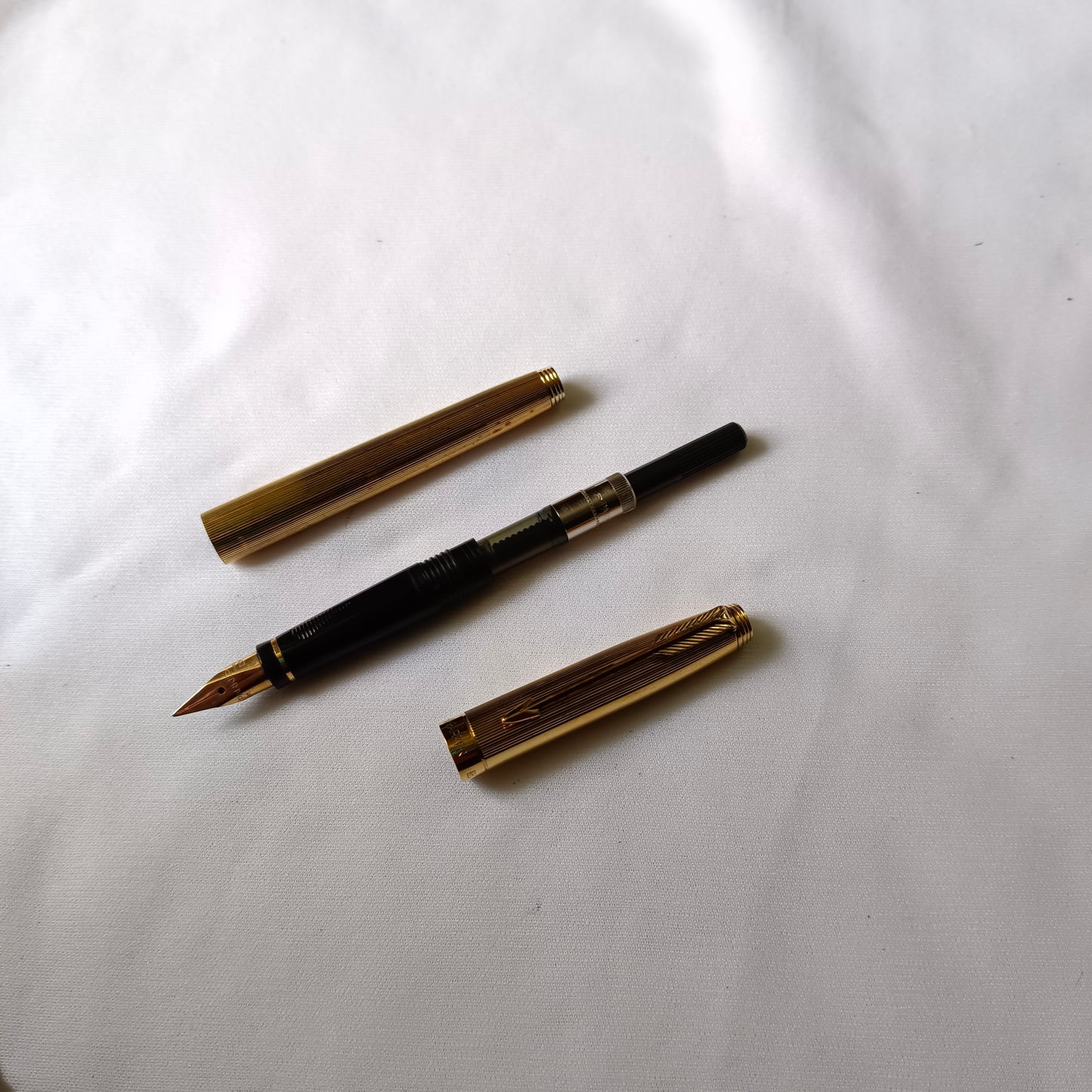 Vintage Parker 75 Milleraies 14kt Gold Nib Fountain Pen