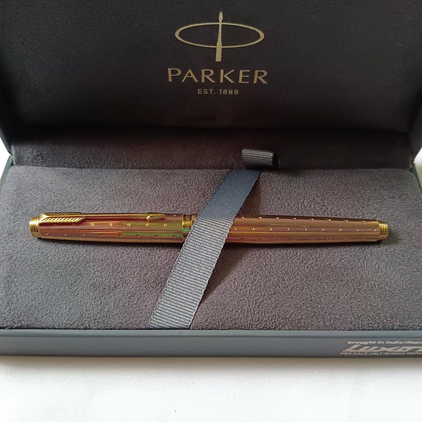 Parker 75 Gold Plated Perle 14kt Gold Nib Fountain Pen