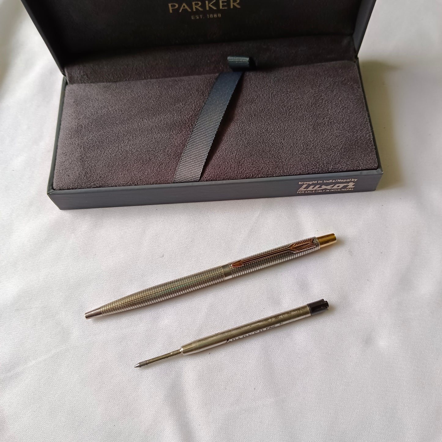 Parker Sterling Cap & Barrel Ball Pen Push Mechanism Made in USA