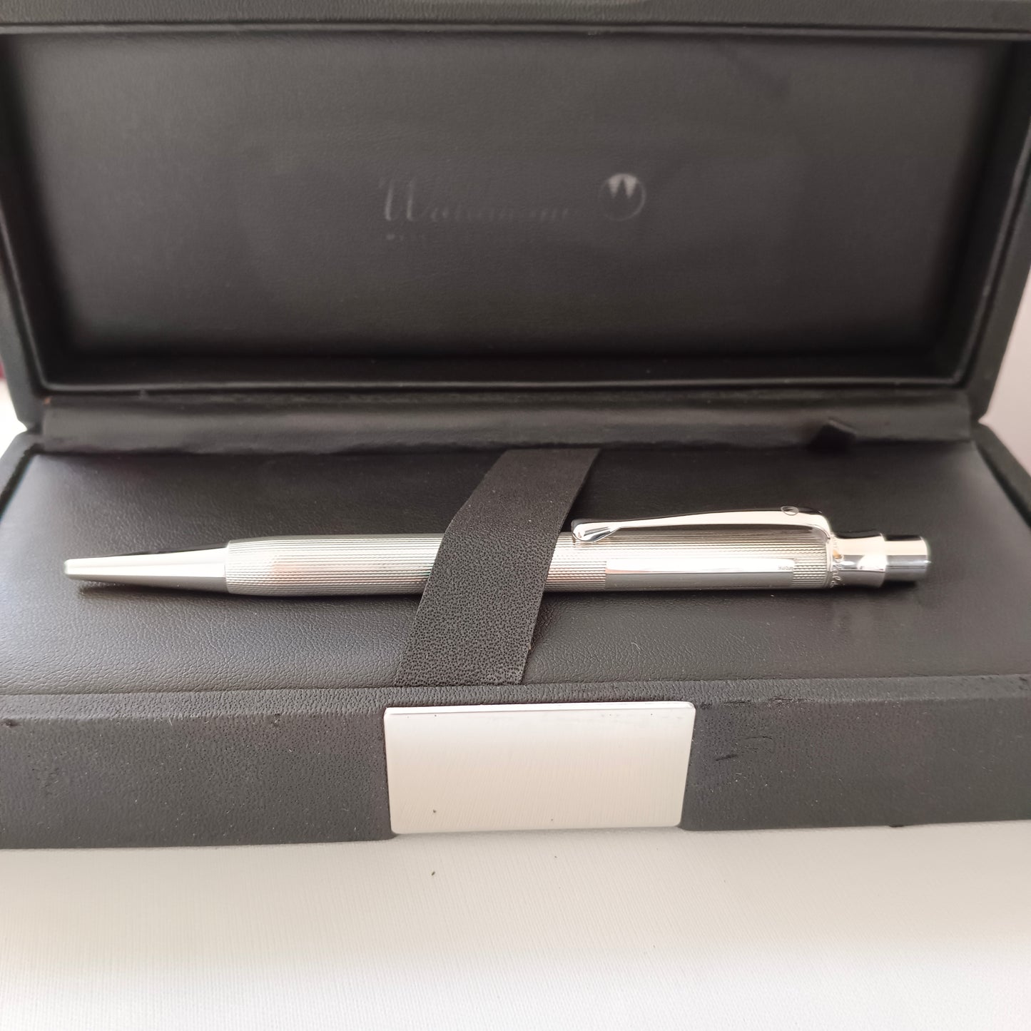 Waldmann Tango Sterling Silver 925 Barley Pattern Push Mechanism Ball Pen