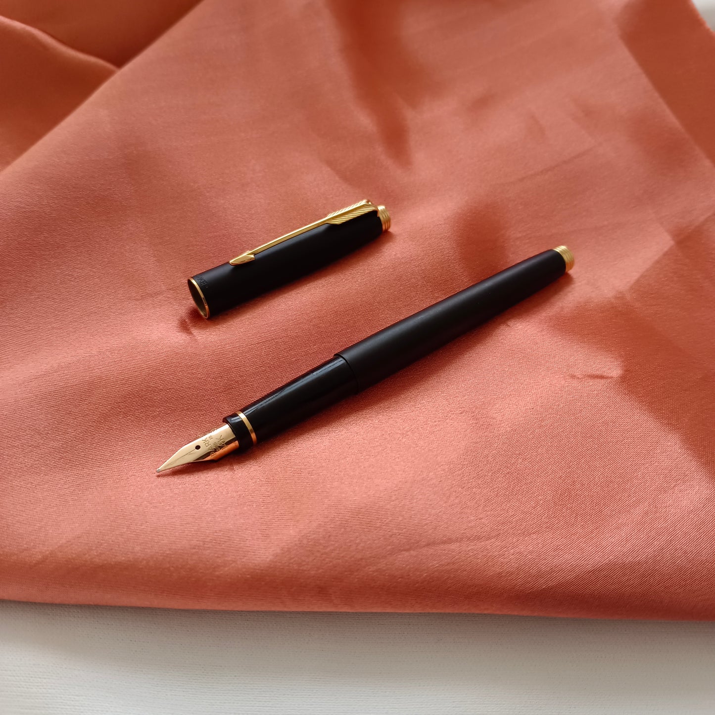 Parker 75 Fountain Pen (France) - Matte Black, Gold plated Trim