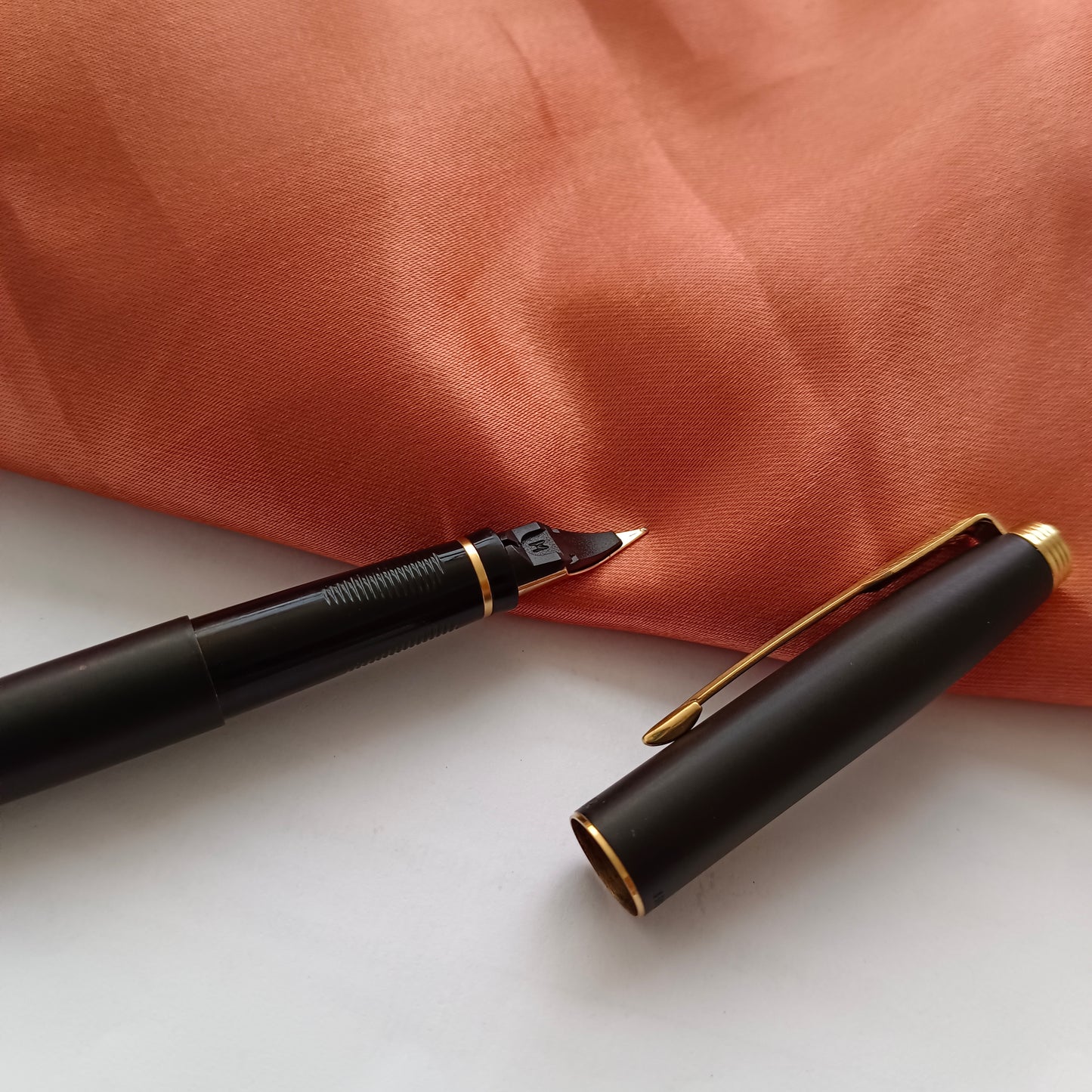 Parker 75 Fountain Pen (France) - Matte Black, Gold plated Trim