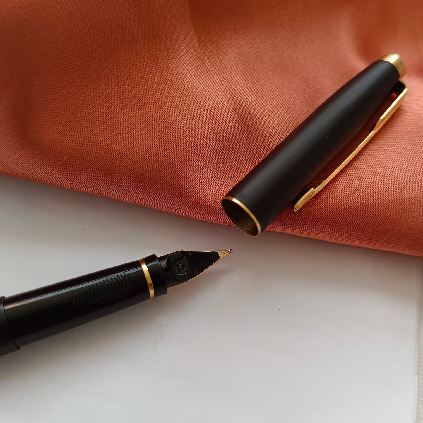 Parker 75 Fountain Pen (France) - Matte Black, Gold plated Trim