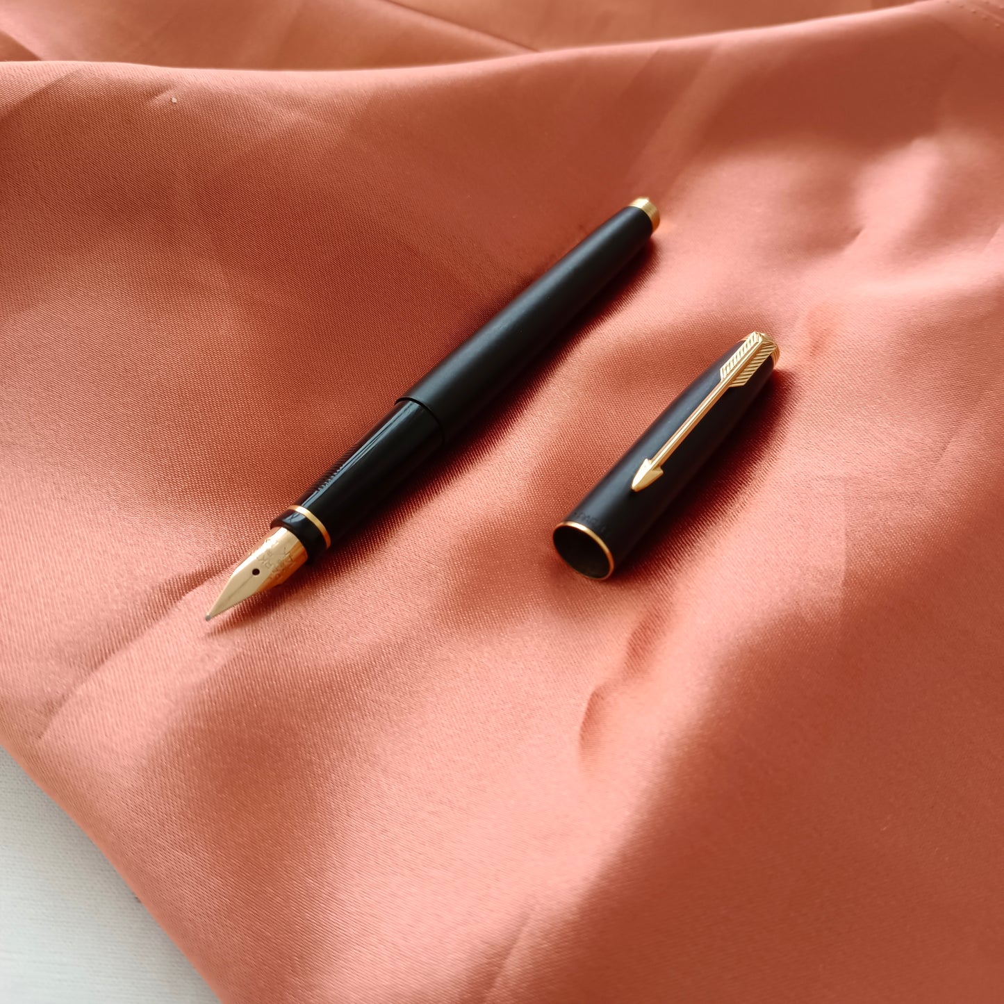 Parker 75 Fountain Pen (France) - Matte Black, Gold plated Trim
