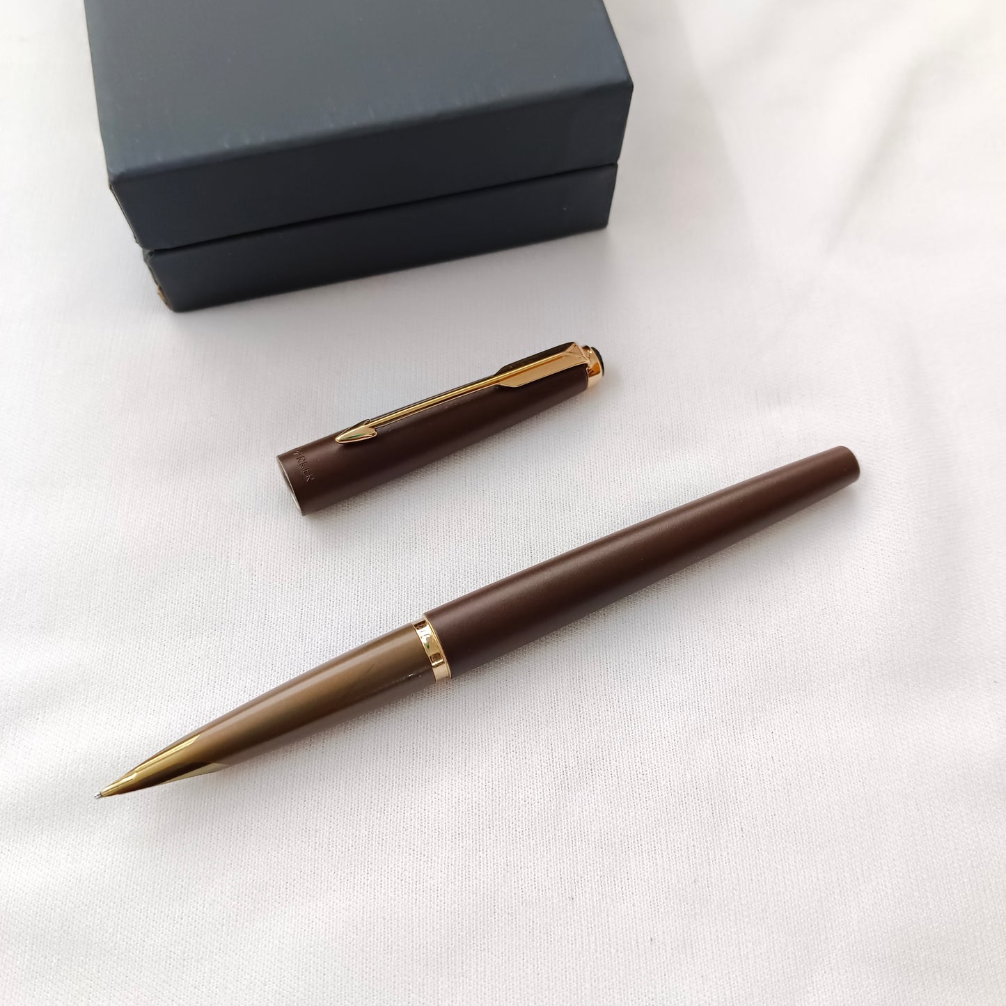 Vintage Parker 50 Falcon Brown Gold Fountain Pen