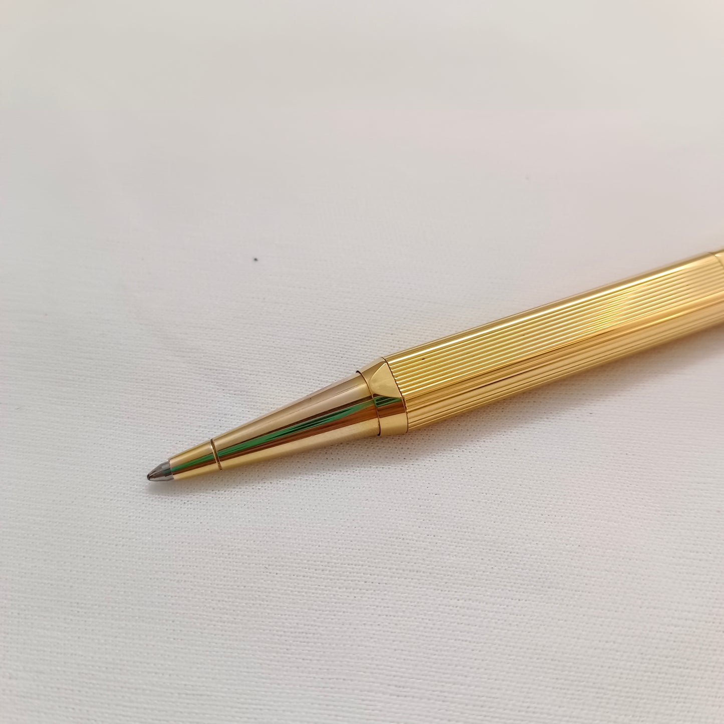 Vintage Alfred Dunhill Dress Gold Plated pinstripe Ballpoint Pen