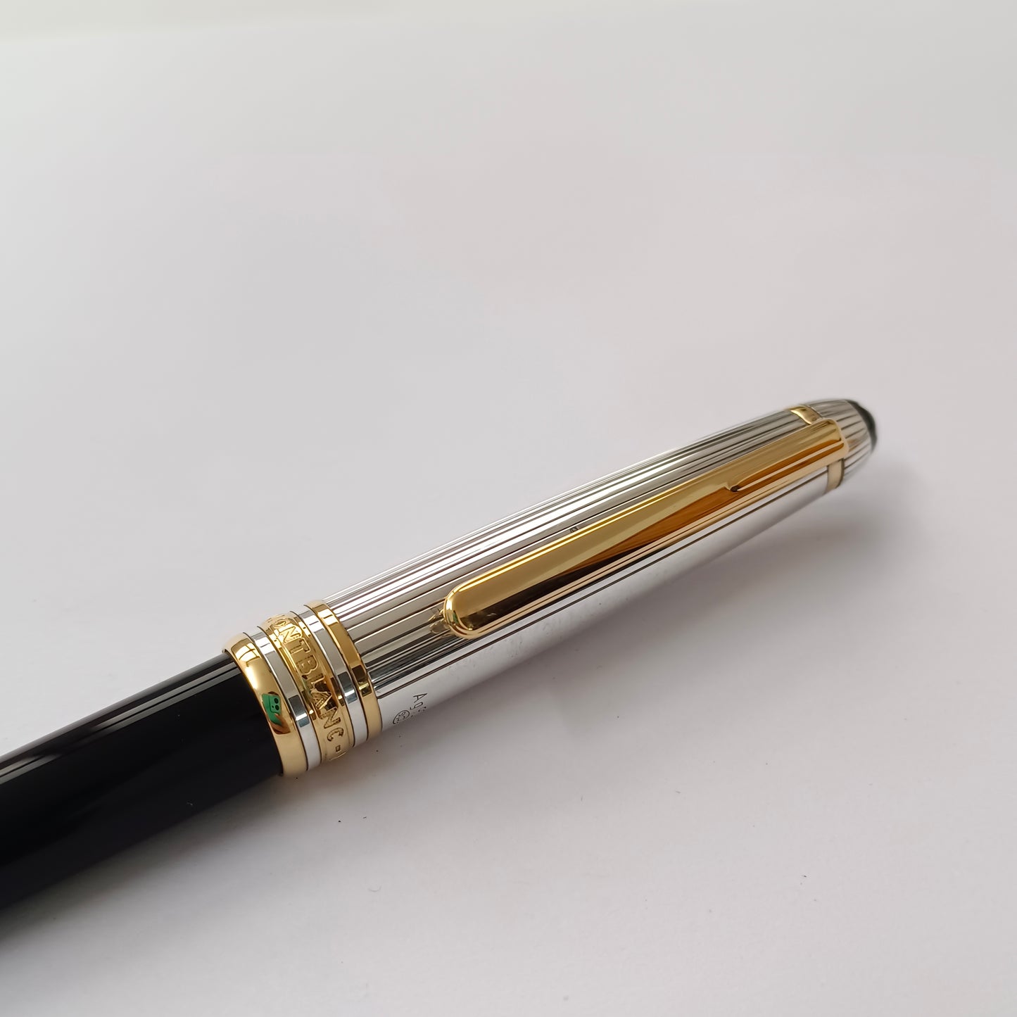 Montblanc Meisterstuck Solitaire Sterling Silver Cap 144 Fountain Pen