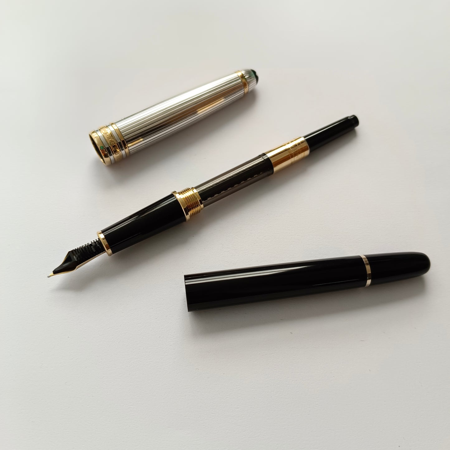 Montblanc Meisterstuck Solitaire Sterling Silver Cap 144 Fountain Pen