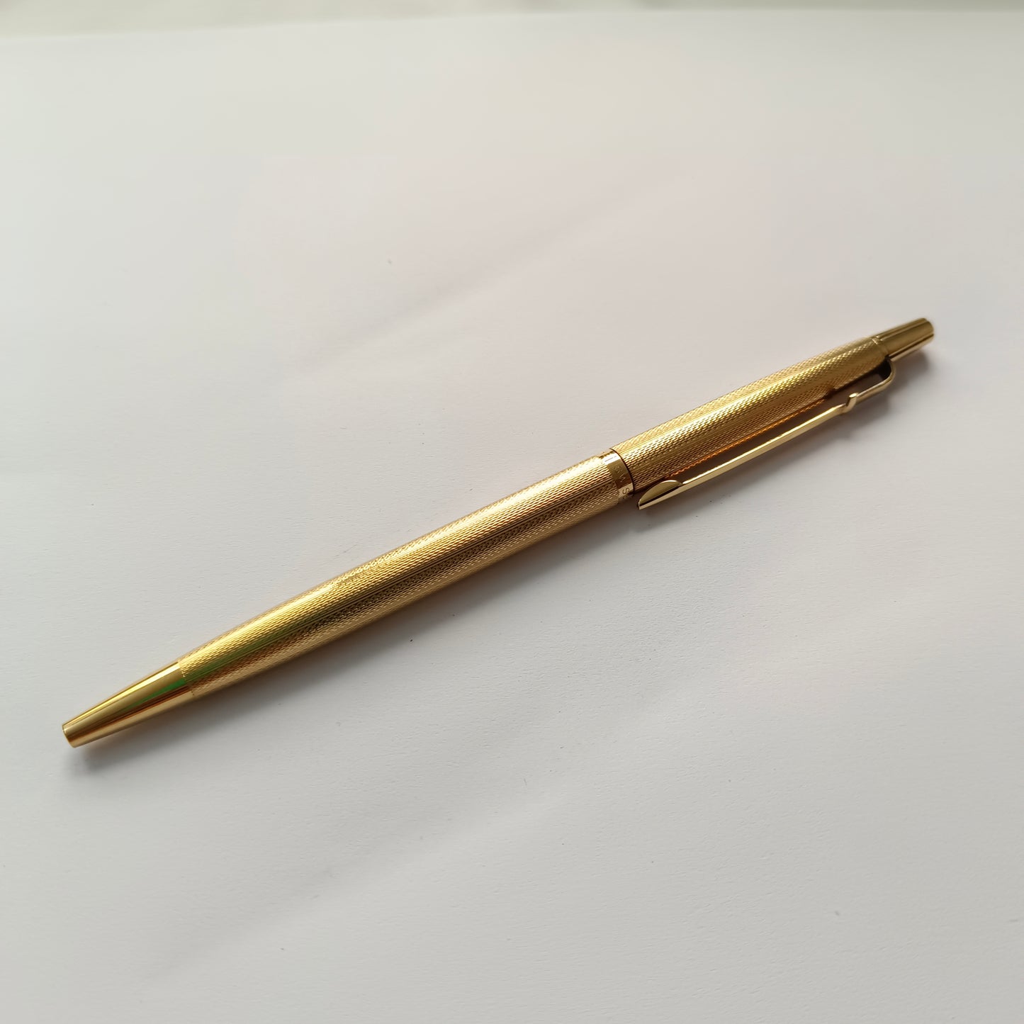 Caran d'Ache Swiss Madison Ambassador Gold Plated Barley Corn Ball Pen