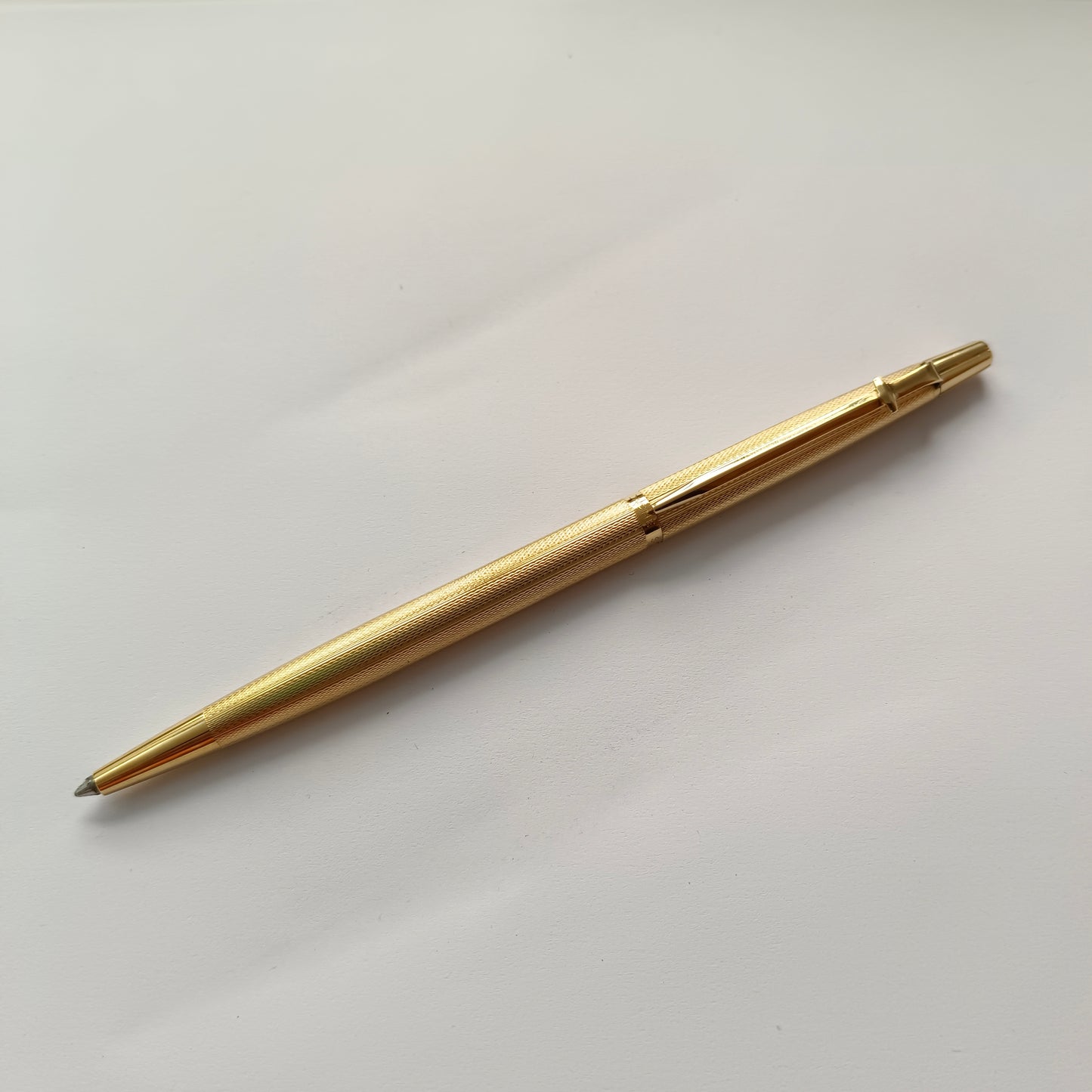 Caran d'Ache Swiss Madison Ambassador Gold Plated Barley Corn Ball Pen