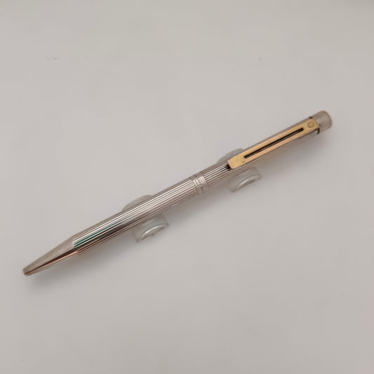 Sheaffer Targa Sterling Silver Ballpen WIth Gold Trim