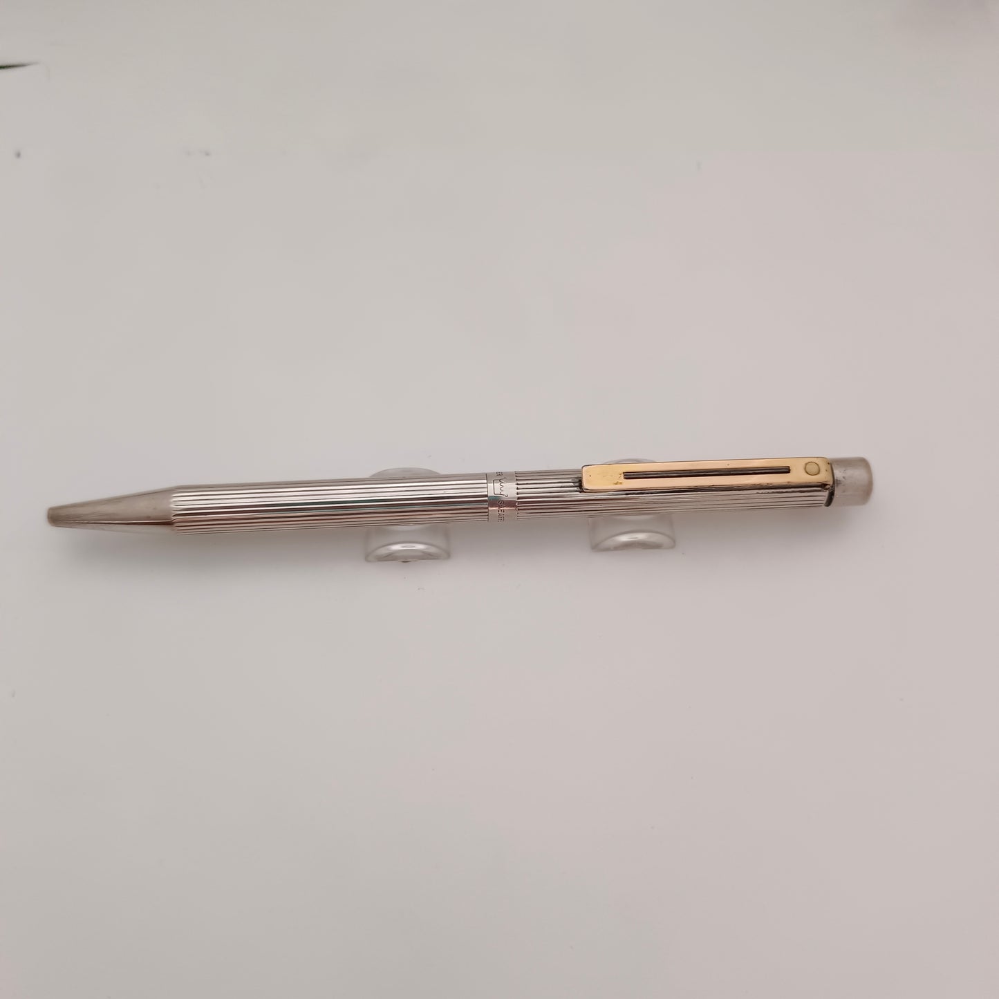 Sheaffer Targa Sterling Silver Ballpen WIth Gold Trim