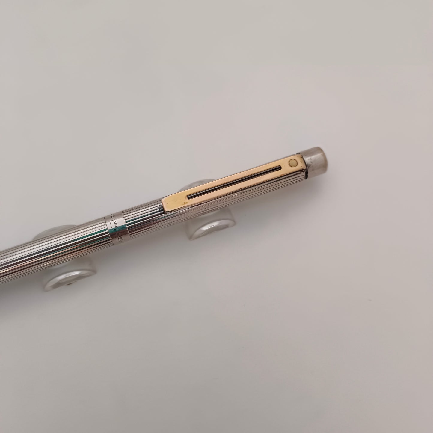 Sheaffer Targa Sterling Silver Ballpen WIth Gold Trim