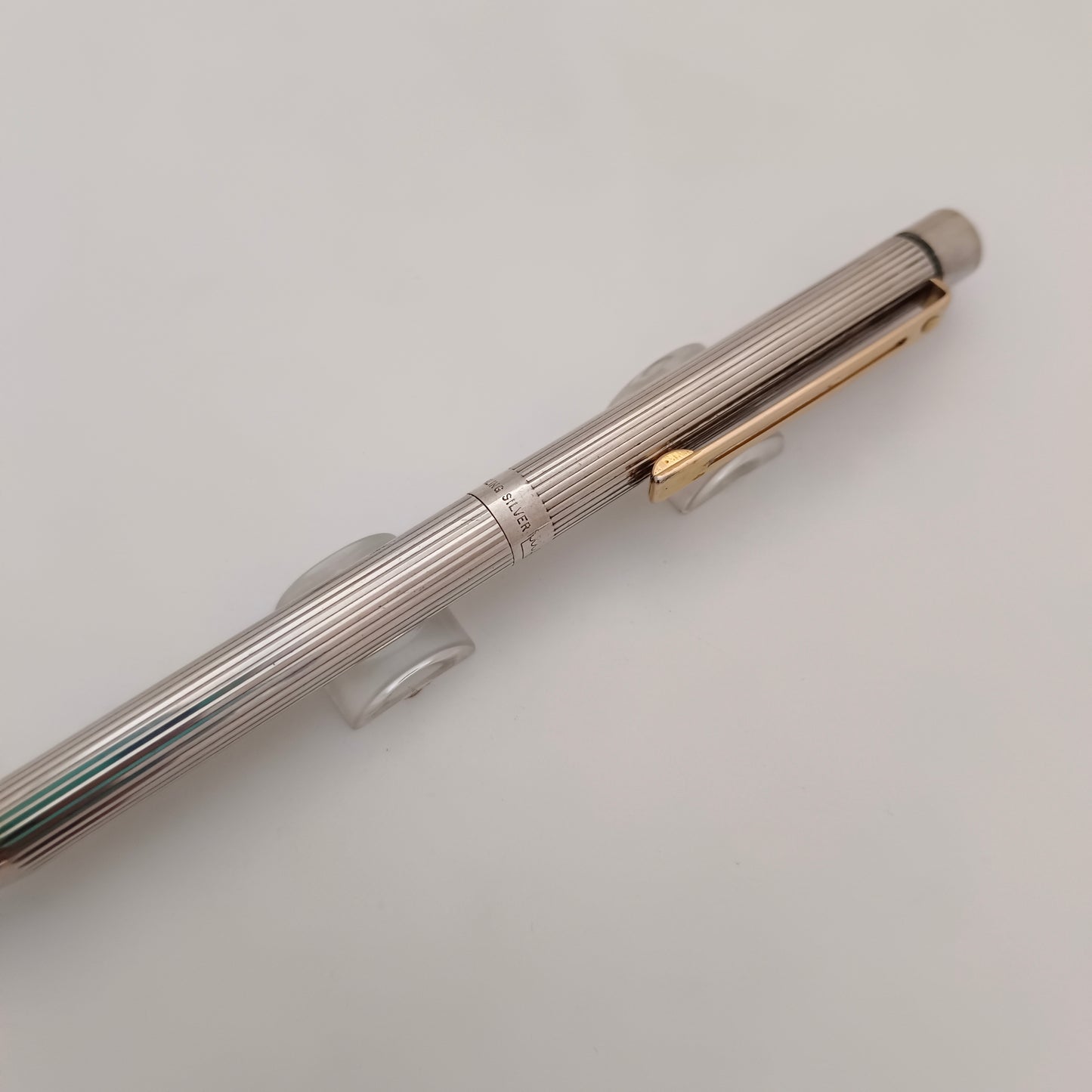 Sheaffer Targa Sterling Silver Ballpen WIth Gold Trim
