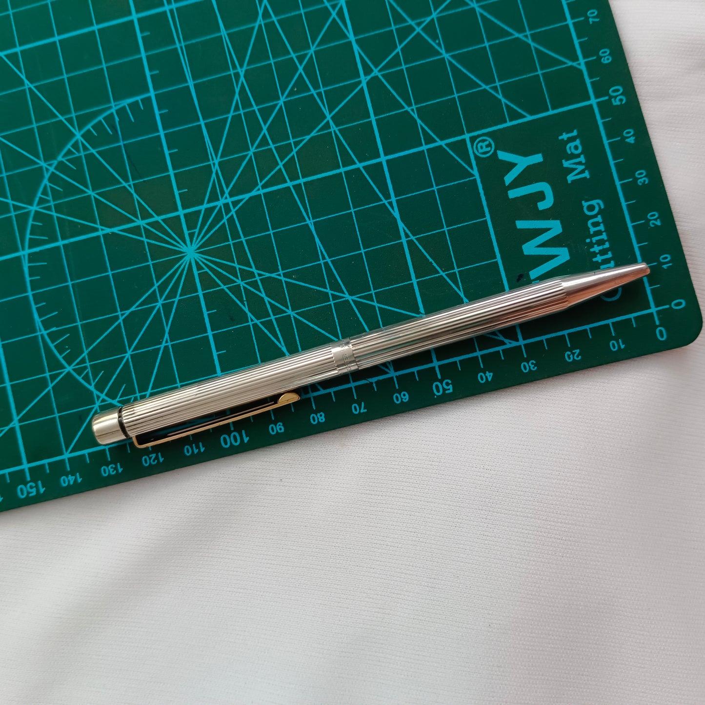 Sheaffer Targa Sterling Silver Ballpen WIth Gold Trim