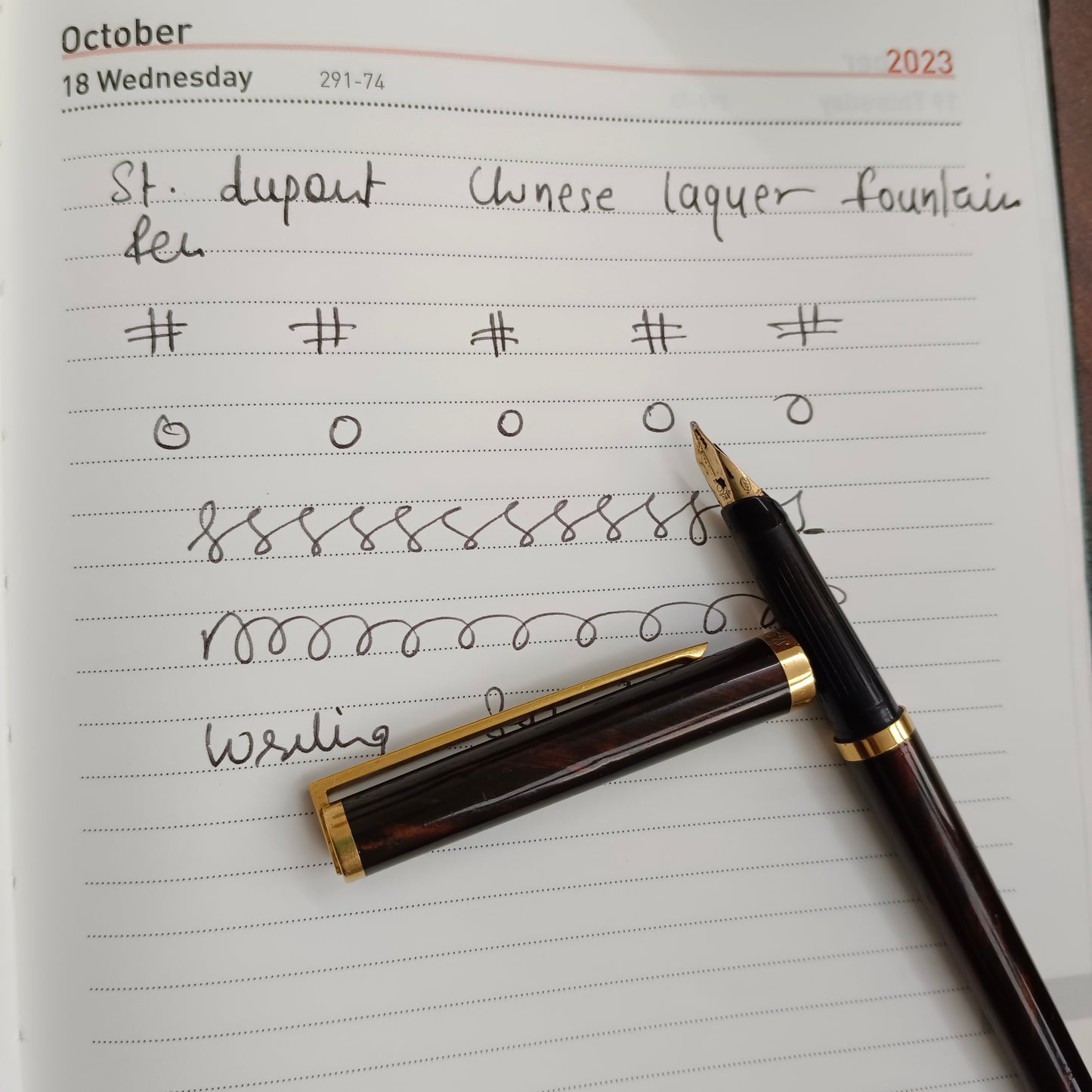 S.T. Dupont Classique Chinese Lacquer Fountain Pen