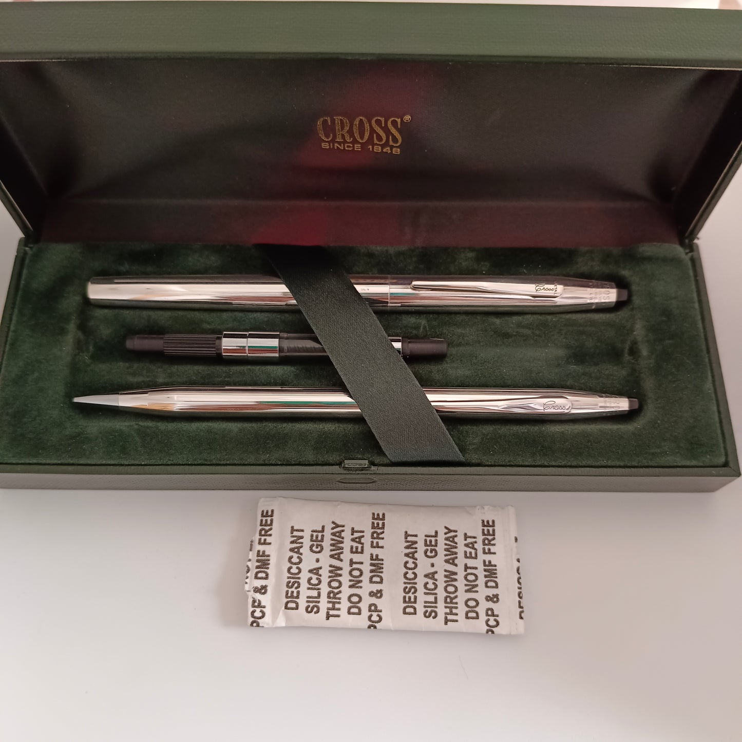 Cross Century Sterling Silver Fountain Pen & Mechanical Pencil Set